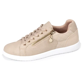 Baskets basses Femme CONFORT PLUS zippées Beige