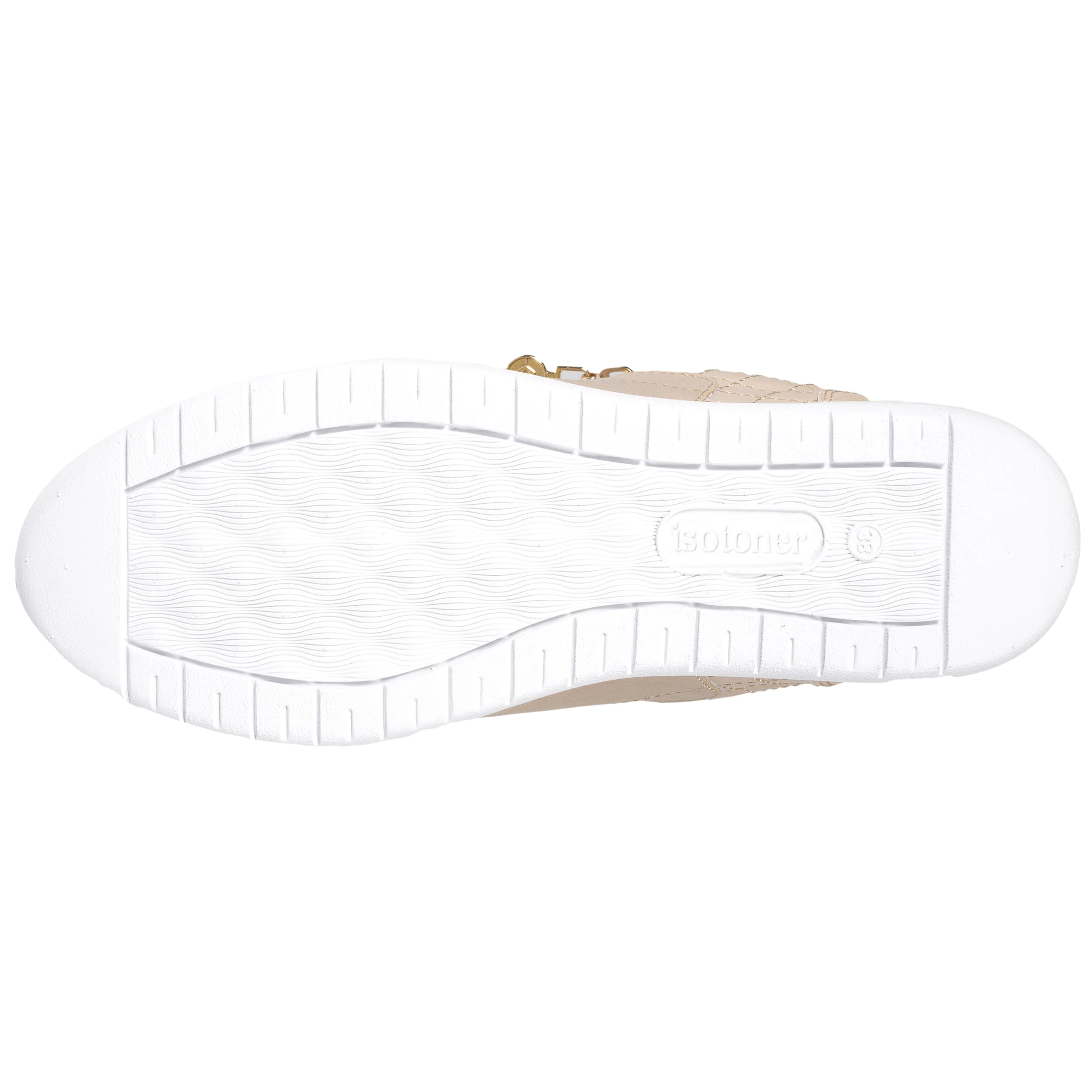 Baskets basses Femme CONFORT PLUS zippées Beige