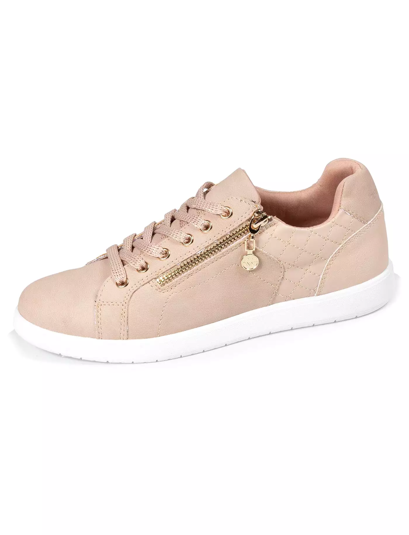 Baskets basses Femme CONFORT PLUS zippées Beige