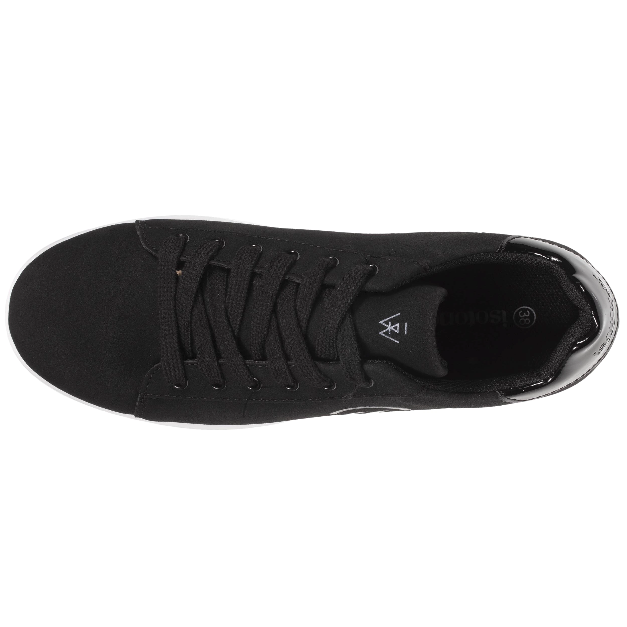 Baskets Confort Femme Effet Nubuck Noir