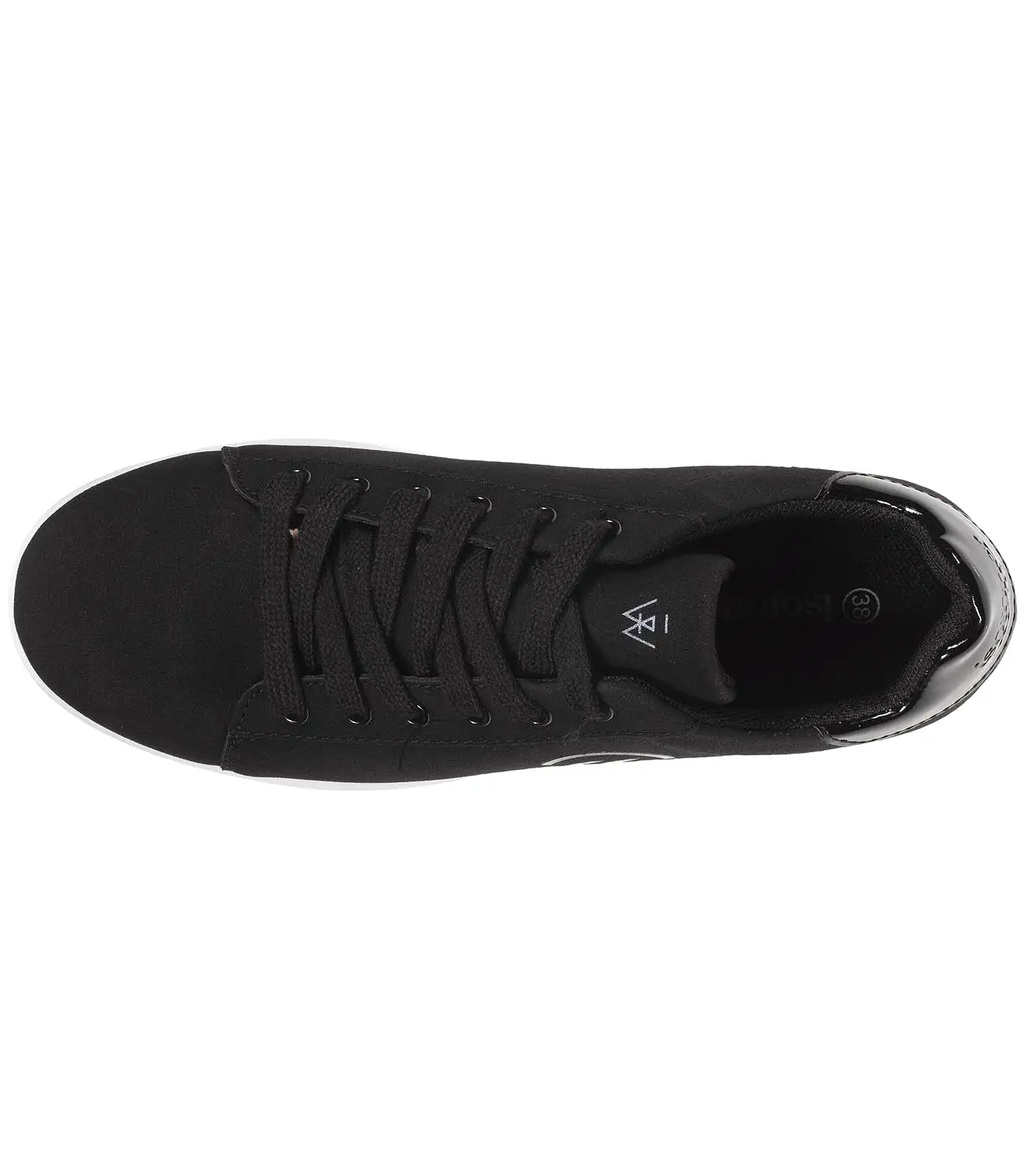 Baskets Confort Femme Effet Nubuck Noir