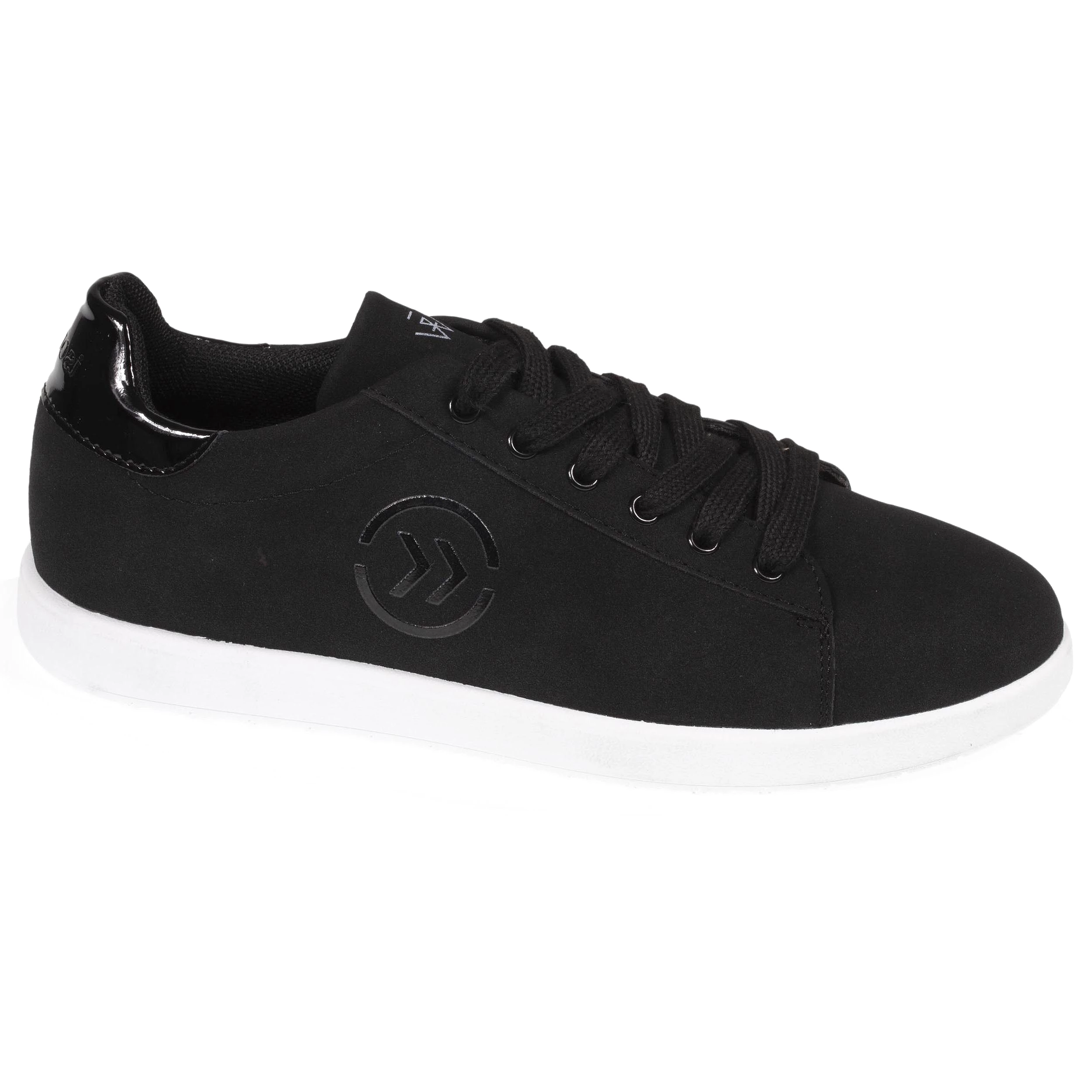 Baskets Confort Femme Effet Nubuck Noir