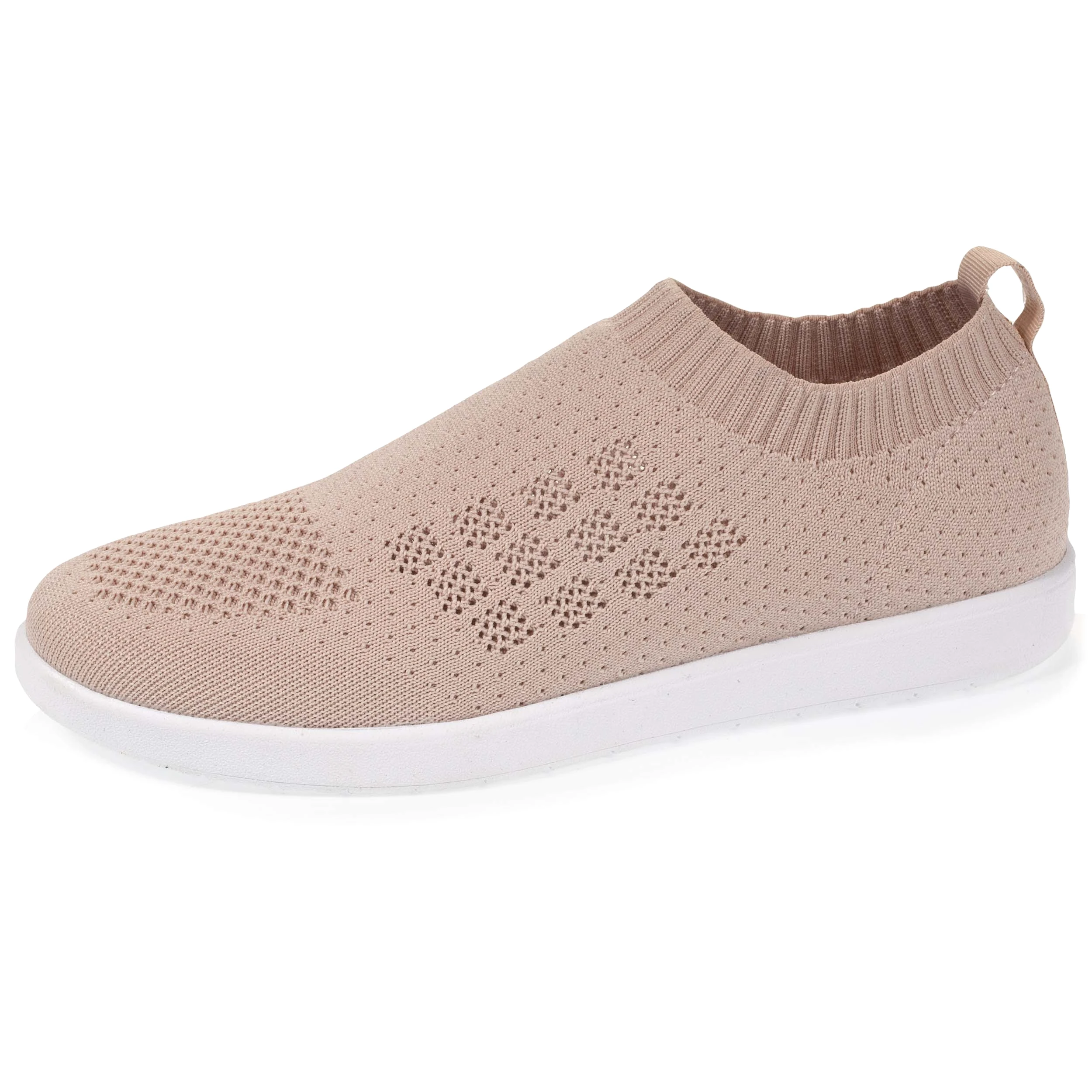 Baskets Confort Femme Slip-on Rose