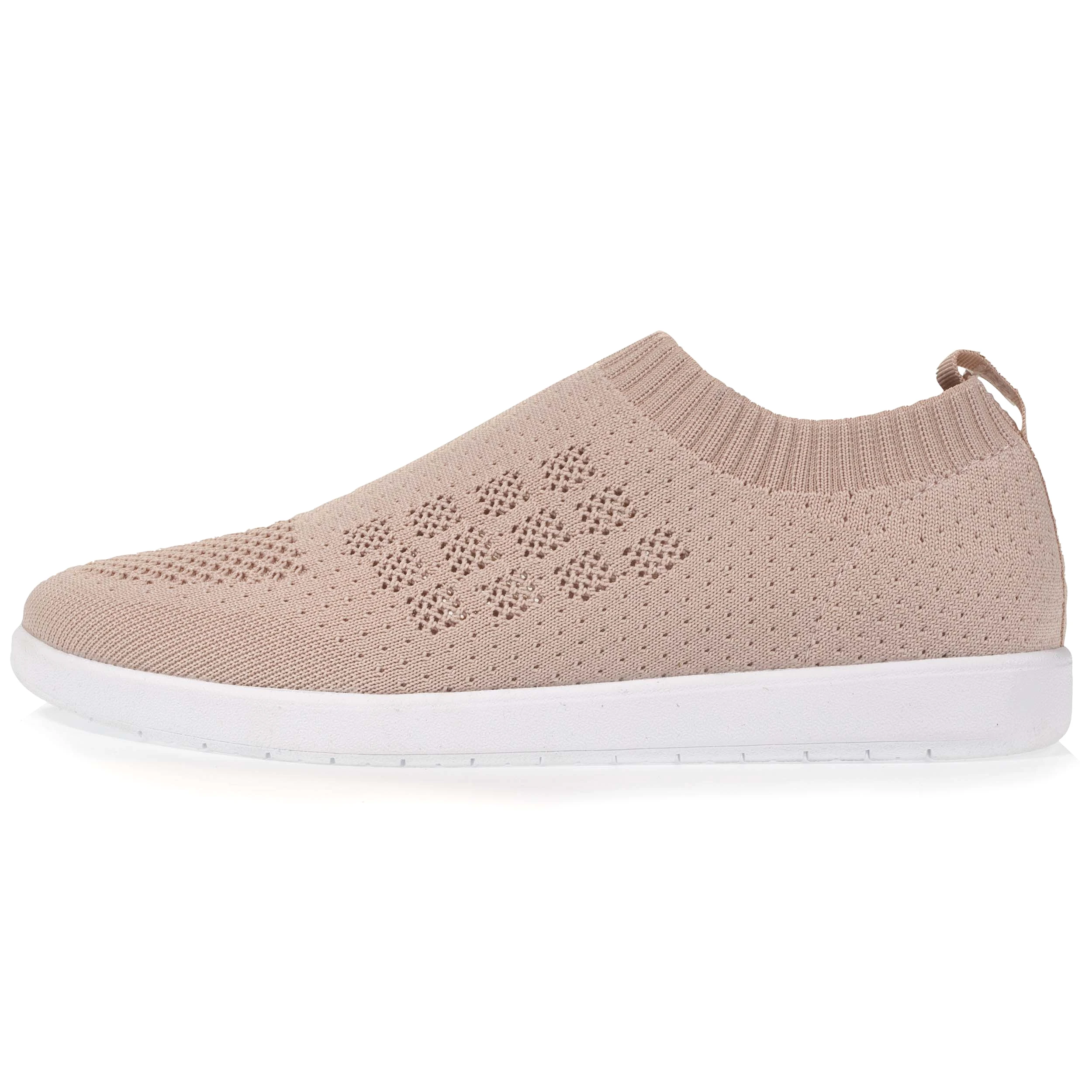 Baskets Confort Femme Slip-on Rose