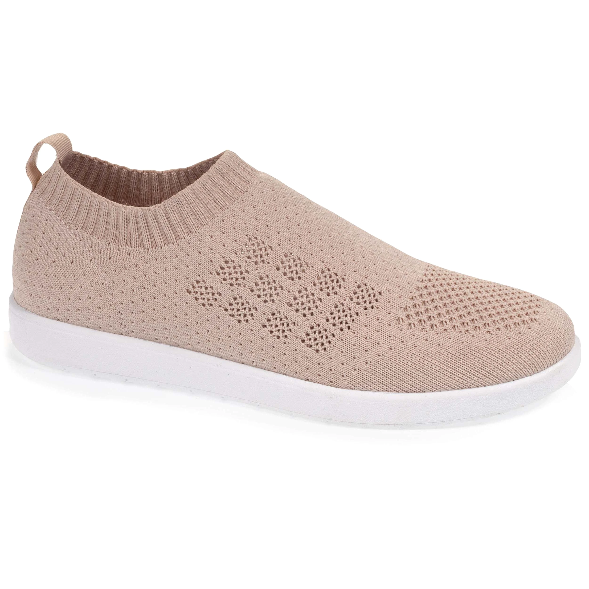 Baskets Confort Femme Slip-on Rose