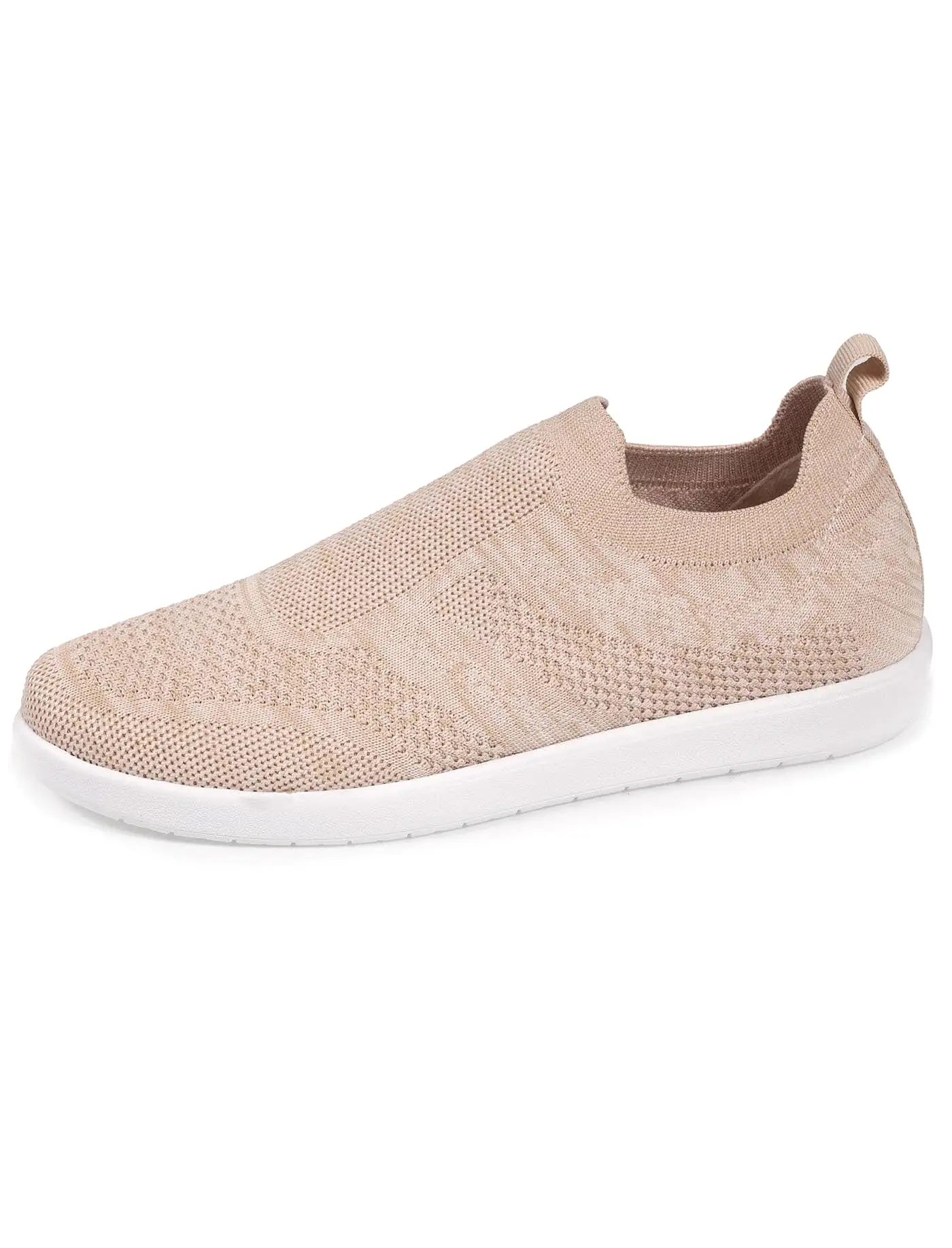 Baskets Confort Femme Slip-on à bandes Beige