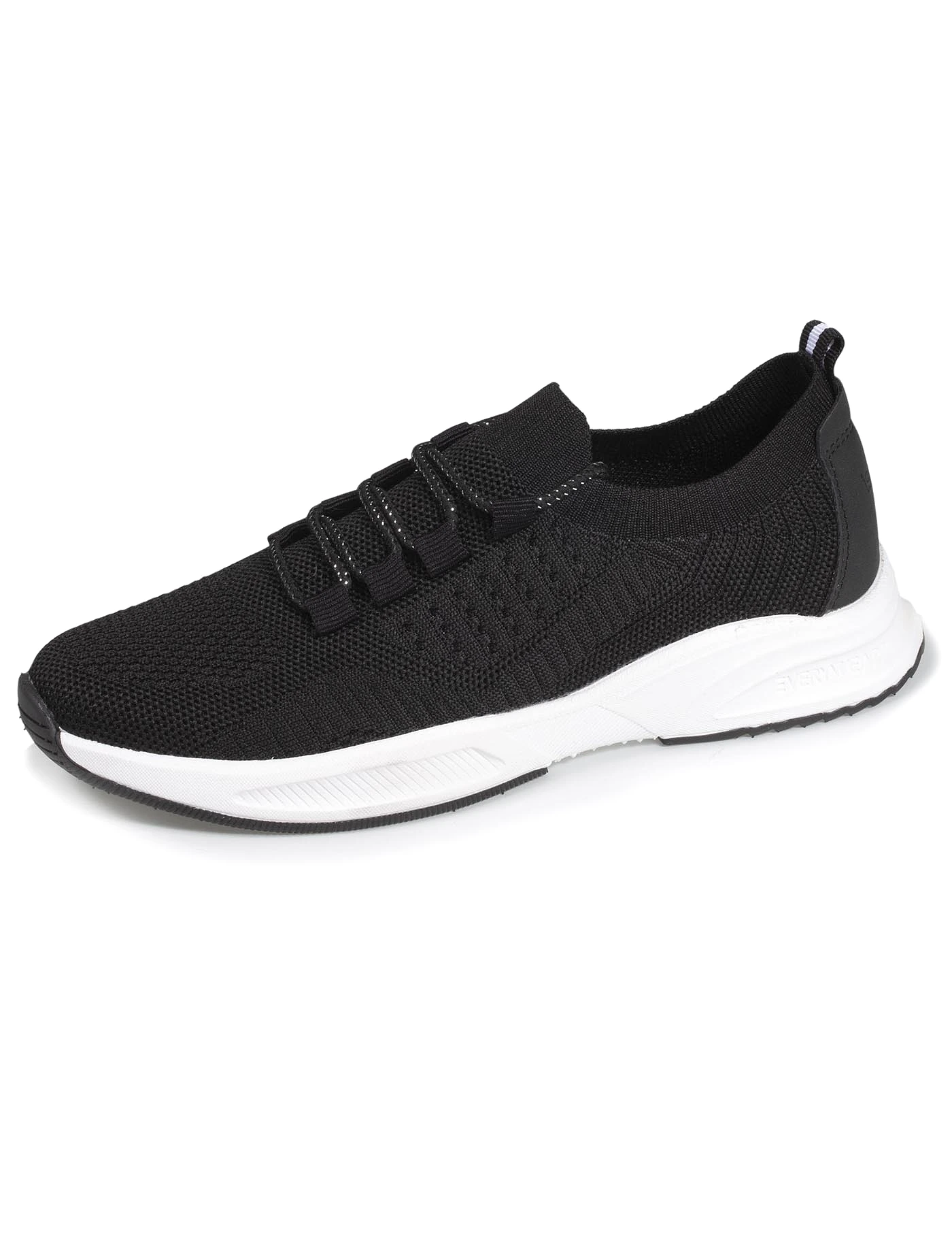 Baskets Confort Femme Slip-on à lacets Noir