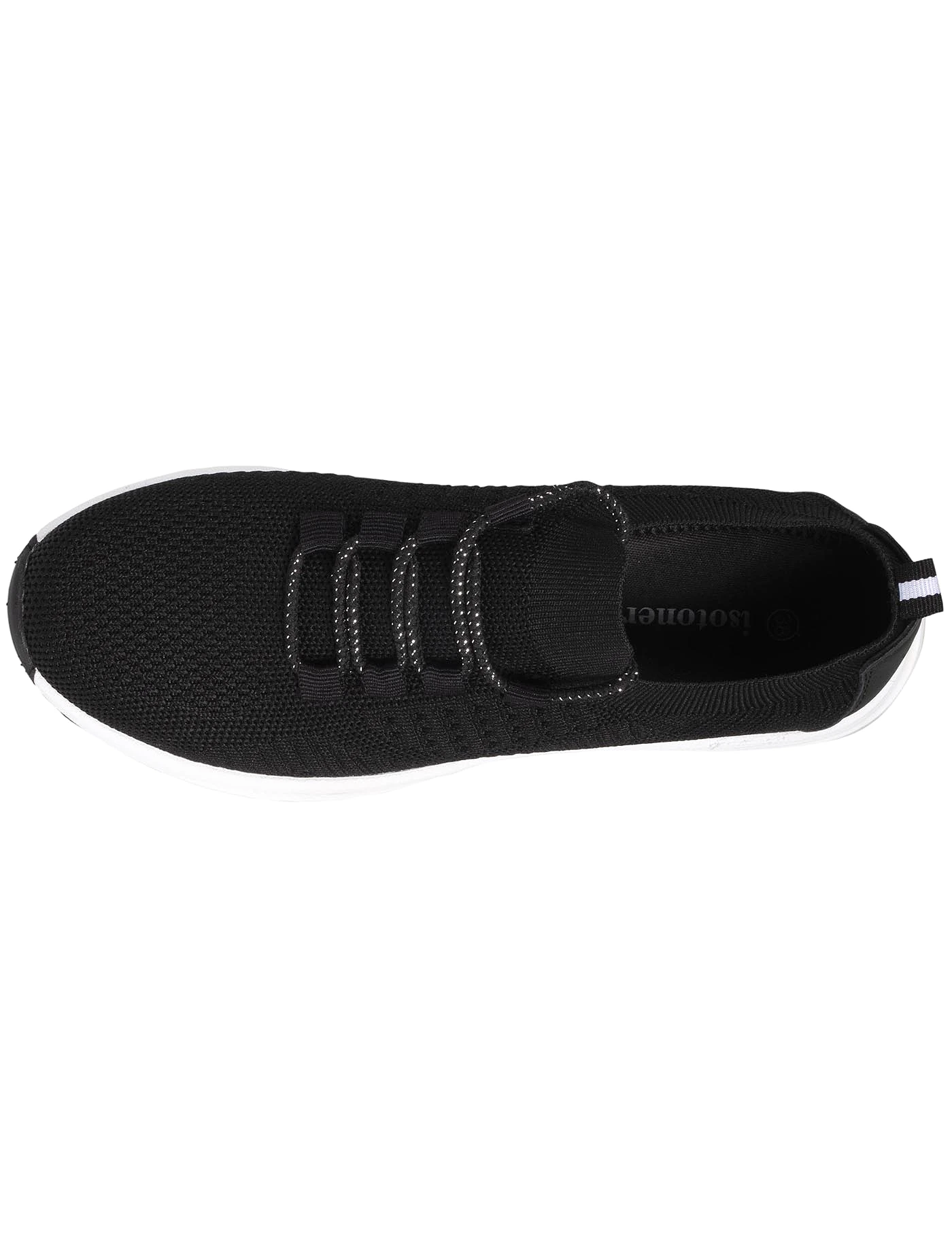 Baskets Confort Femme Slip-on à lacets Noir