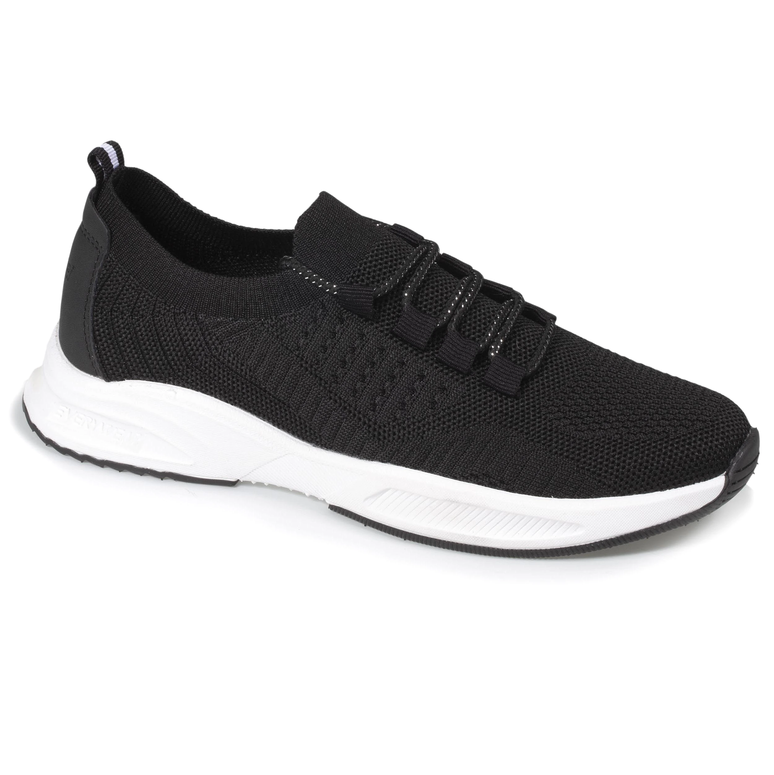 Baskets Confort Femme Slip-on à lacets Noir