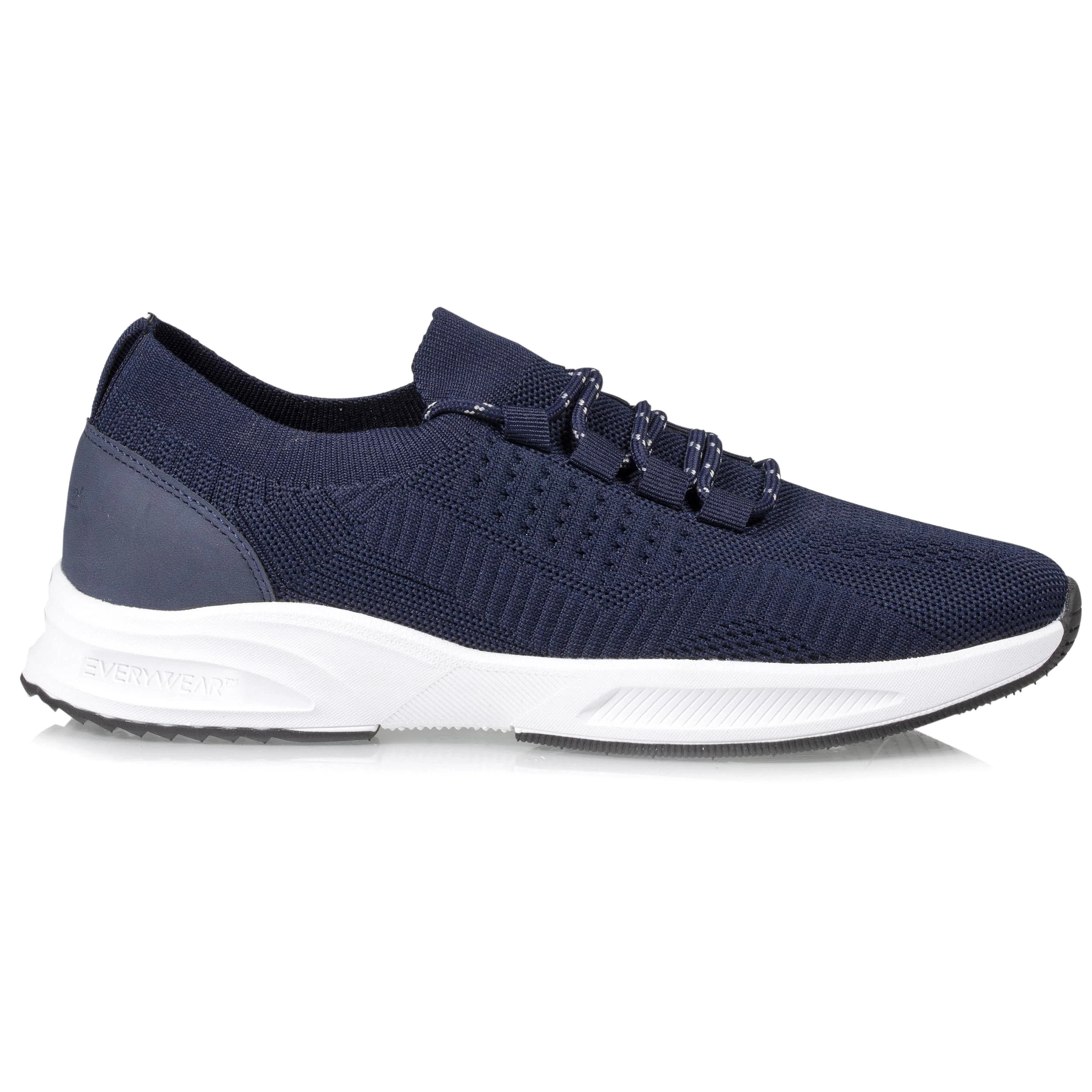 Baskets Confort Homme slip-on lacets Marine