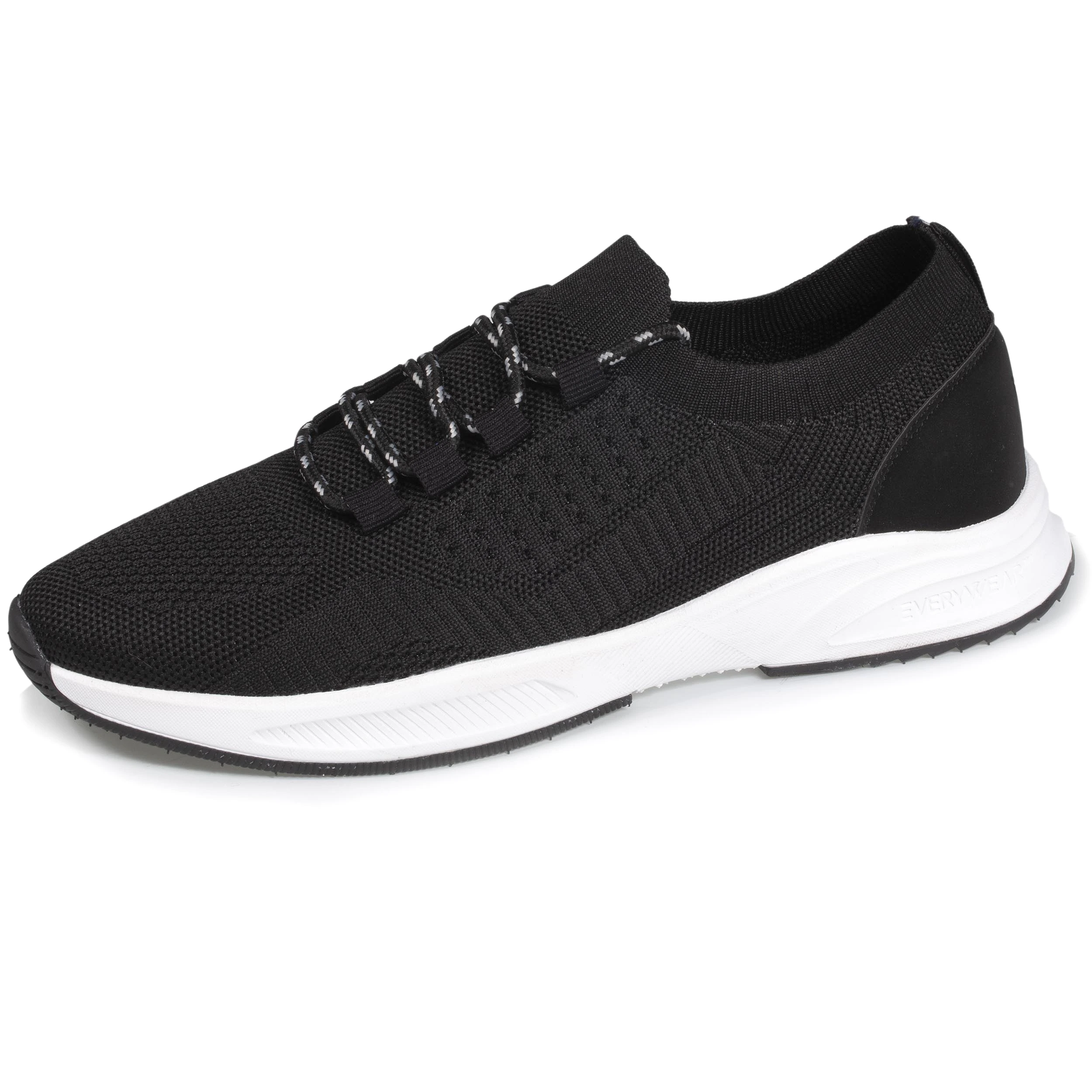 Baskets Confort Homme slip-on lacets Noir