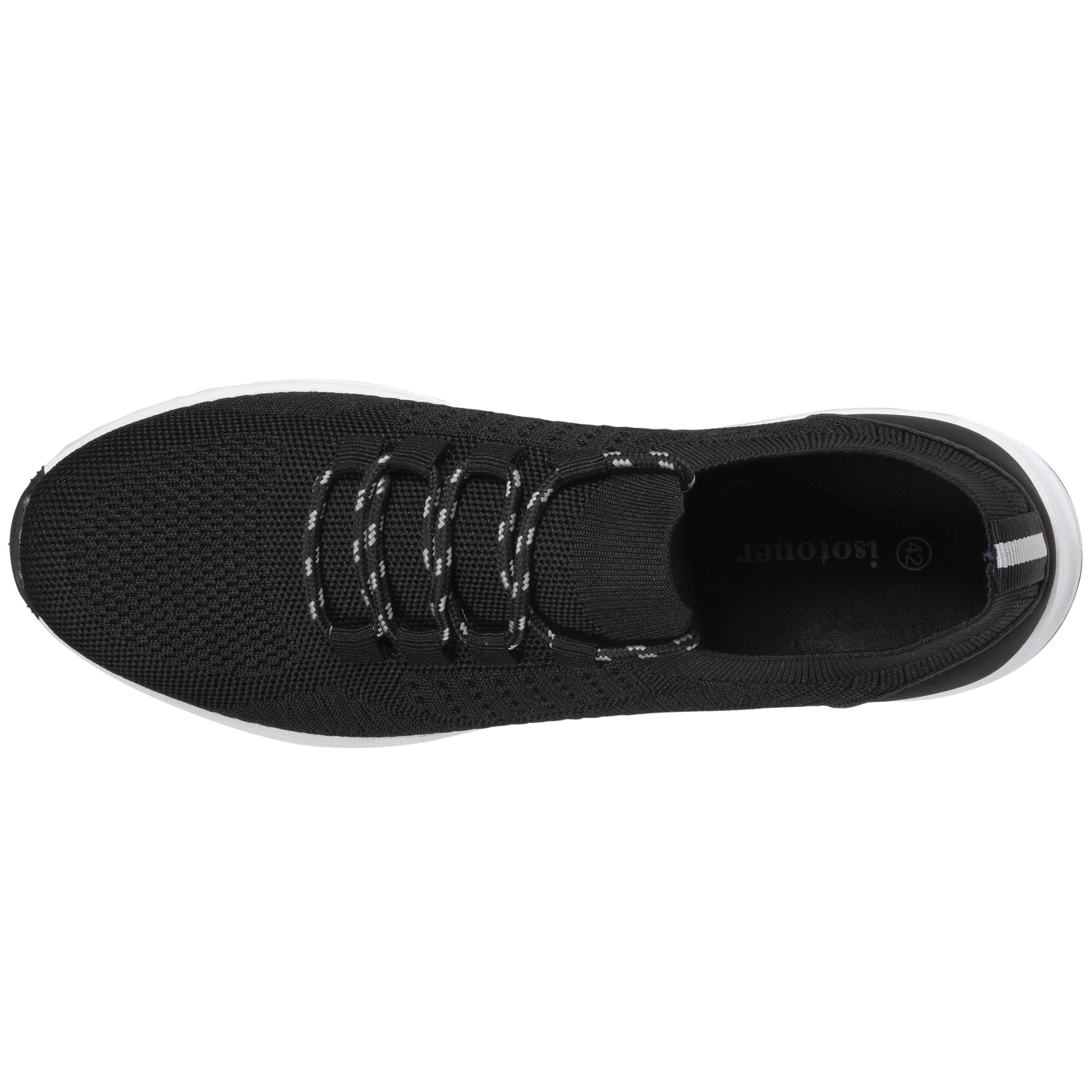 Baskets Confort Homme slip-on lacets Noir