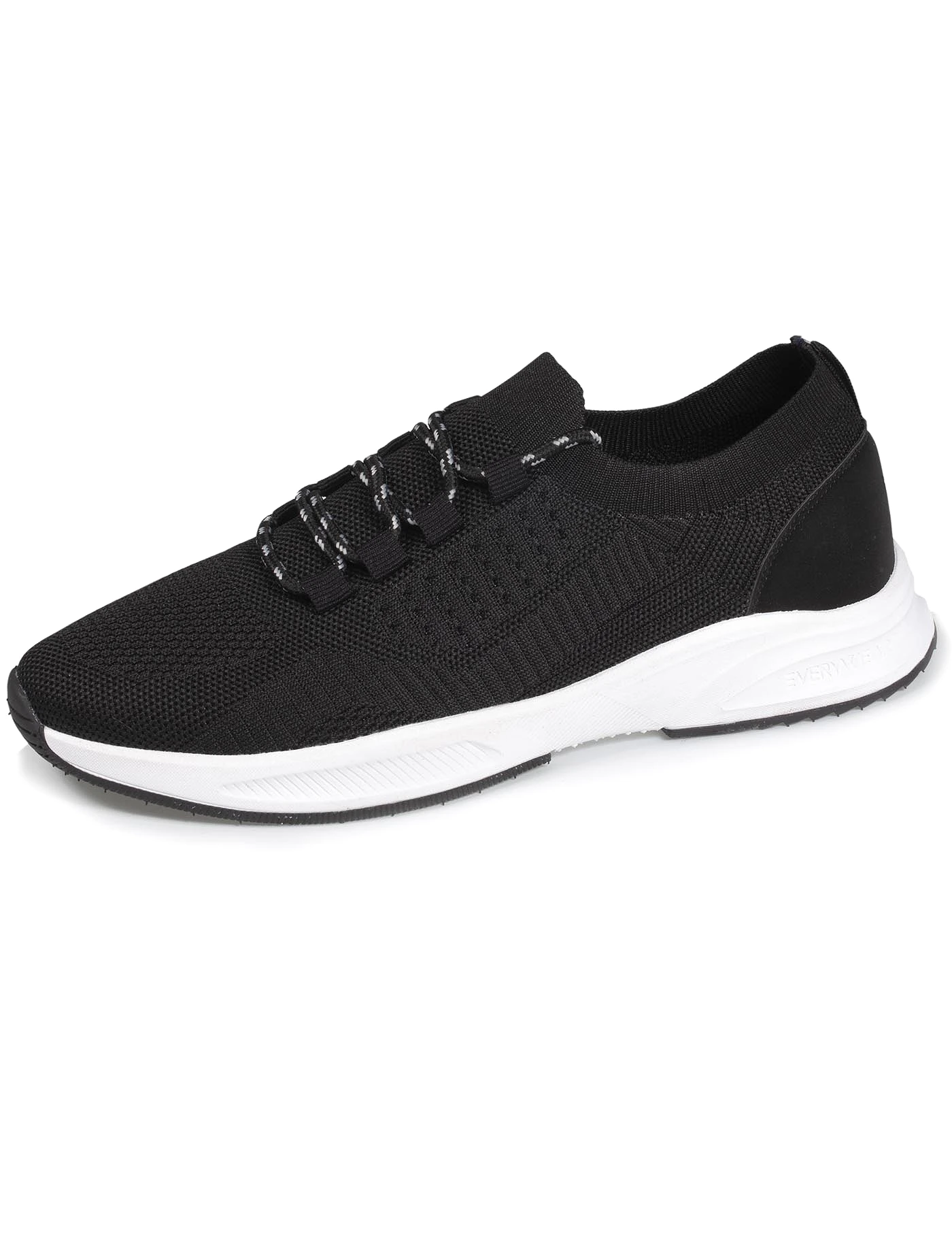 Baskets Confort Homme slip-on lacets Noir