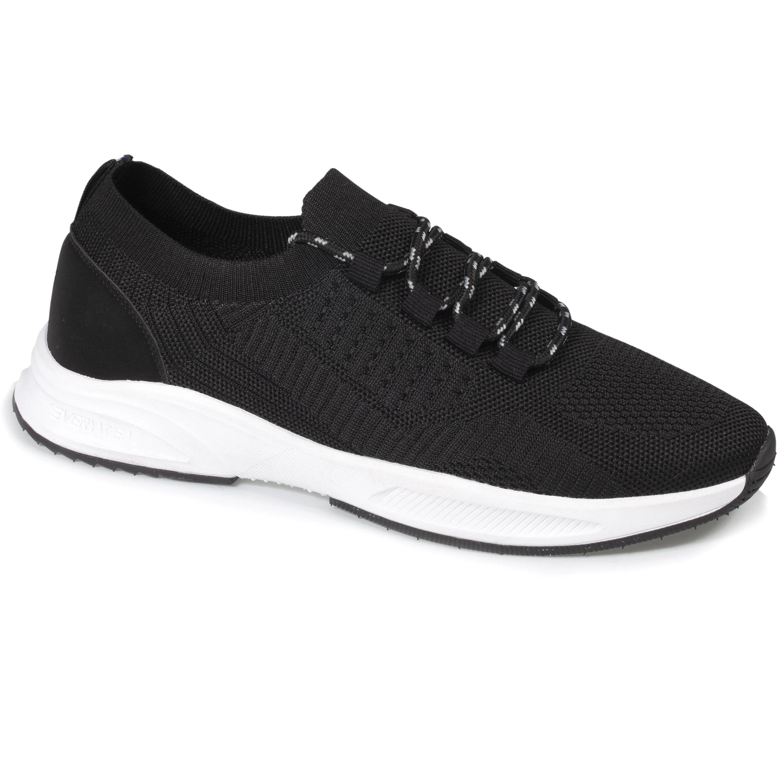 Baskets Confort Homme slip-on lacets Noir