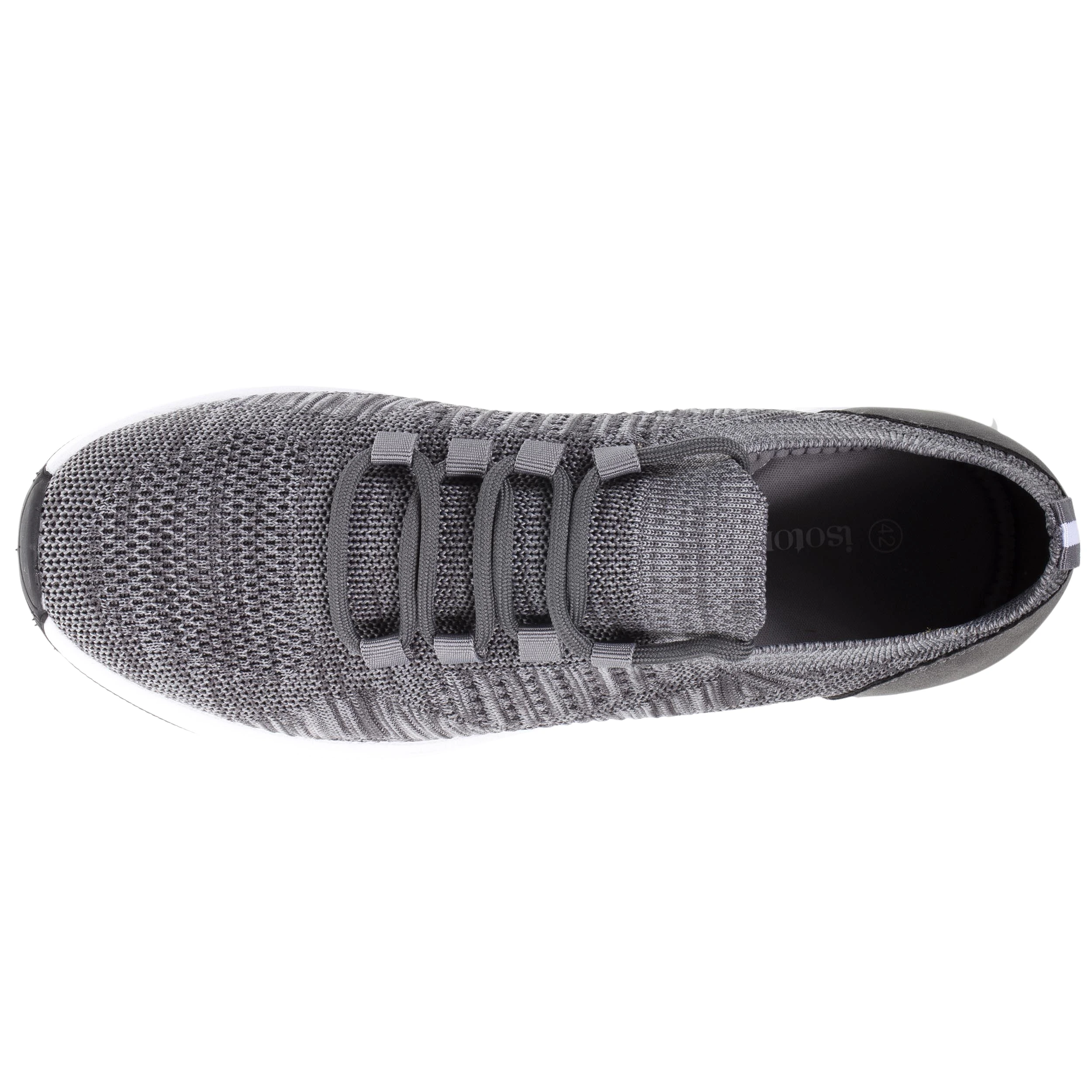 Baskets Confort Homme slip-on à lacets Gris