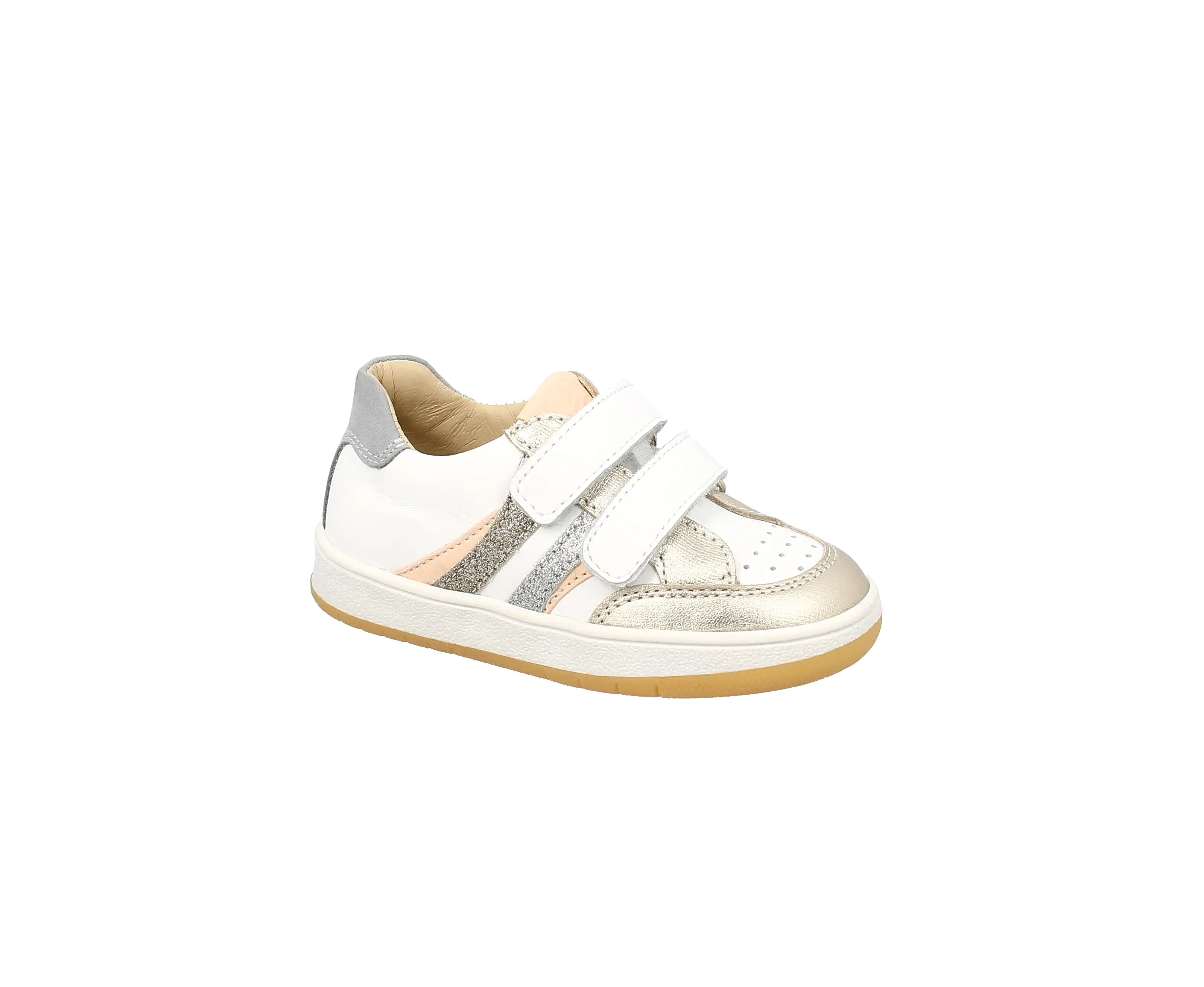 BELLAMY EMA Blanc Or Chaussures Basses Baskets