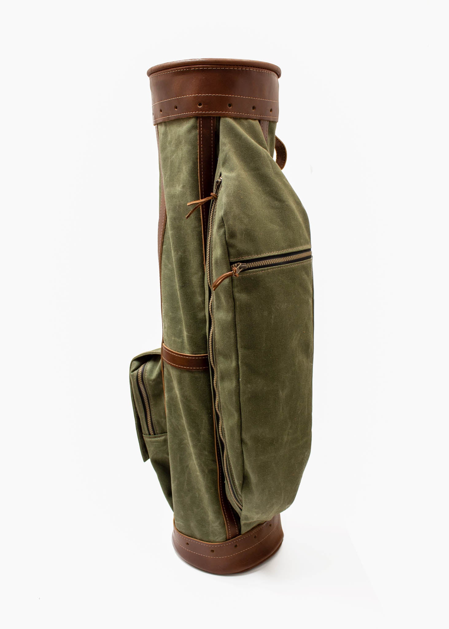 Custom Leather & Waxed Canvas Classic Staff Golf Bag