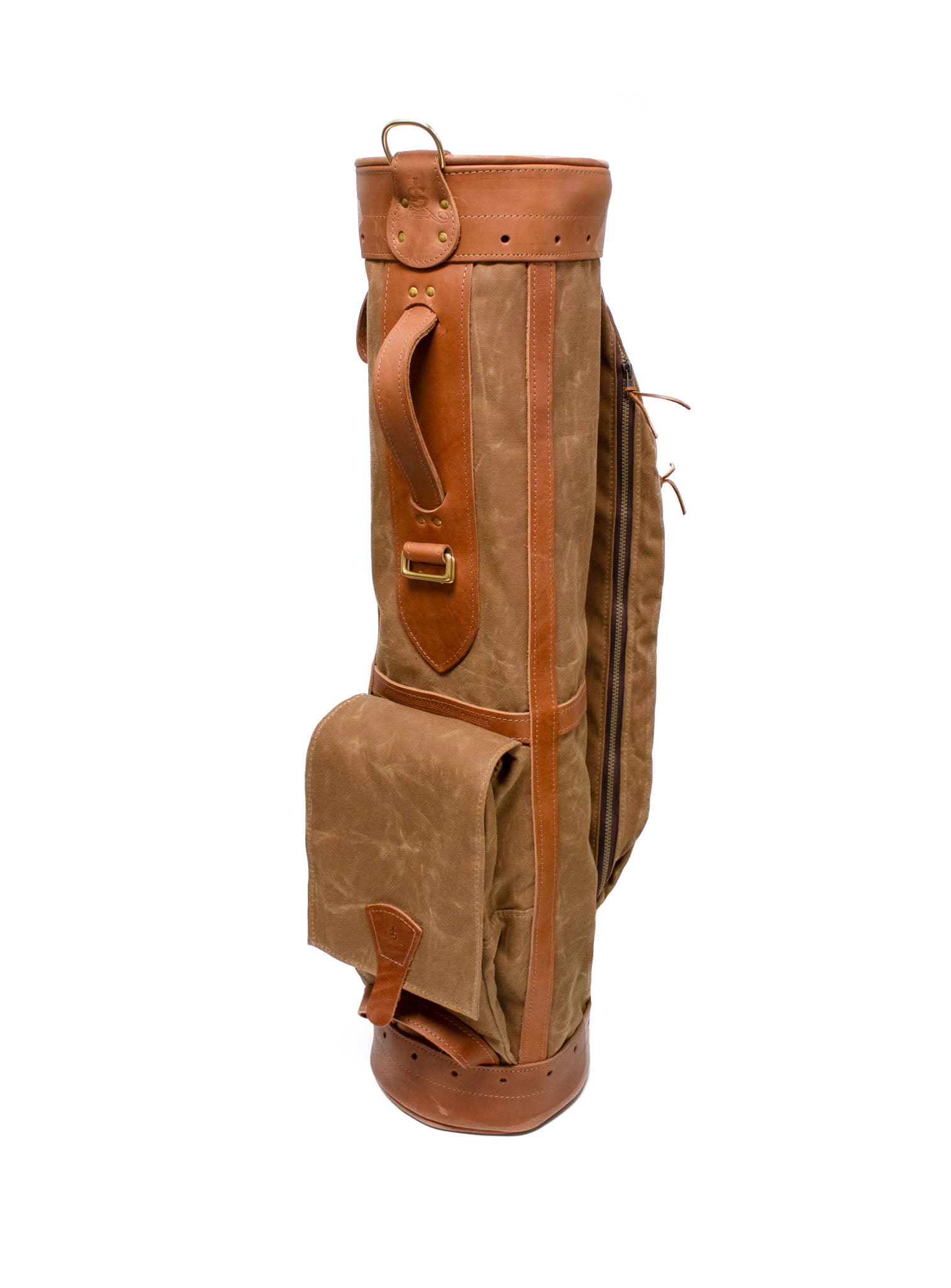 Custom Leather & Waxed Canvas Classic Staff Golf Bag