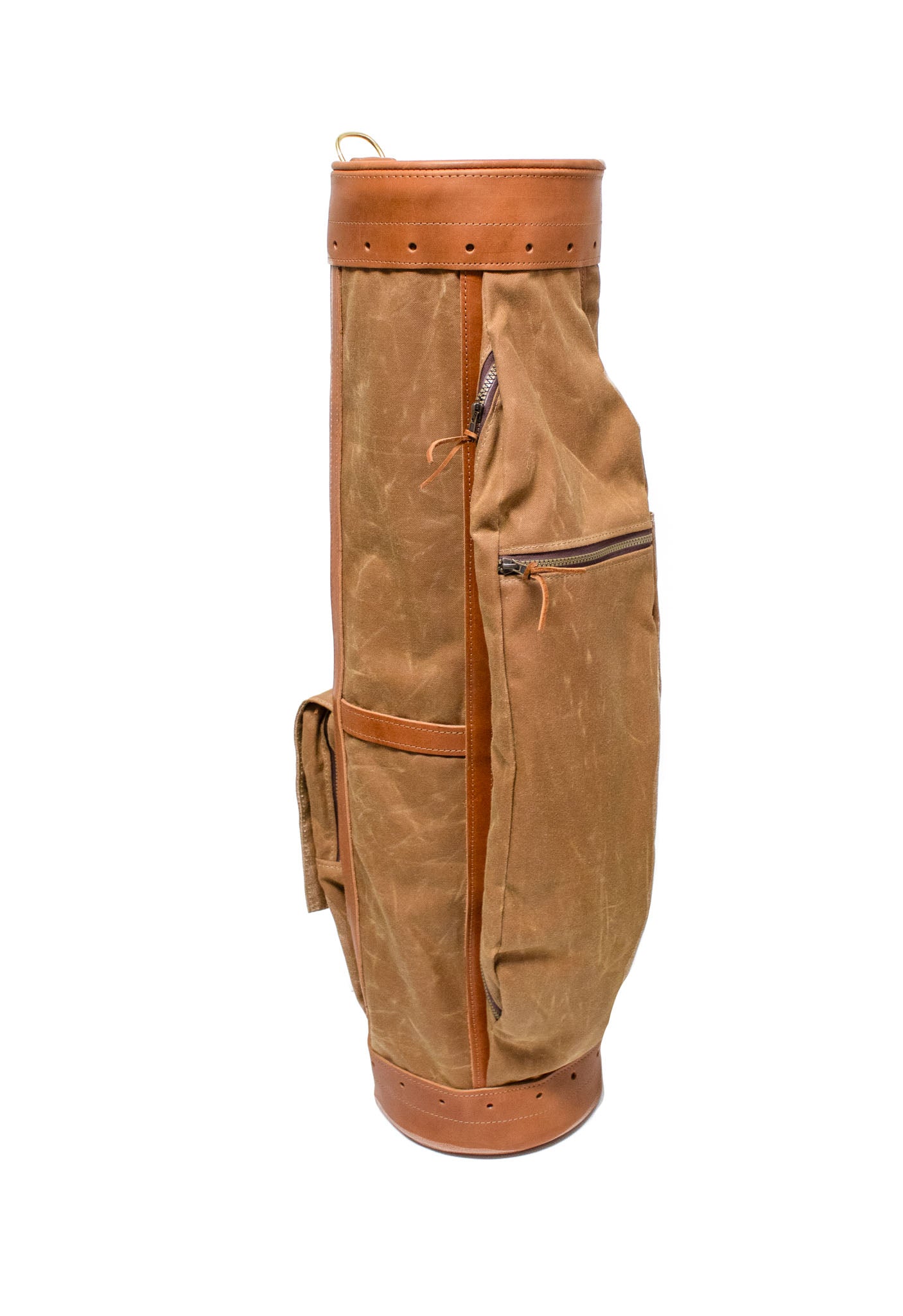 Custom Leather & Waxed Canvas Classic Staff Golf Bag