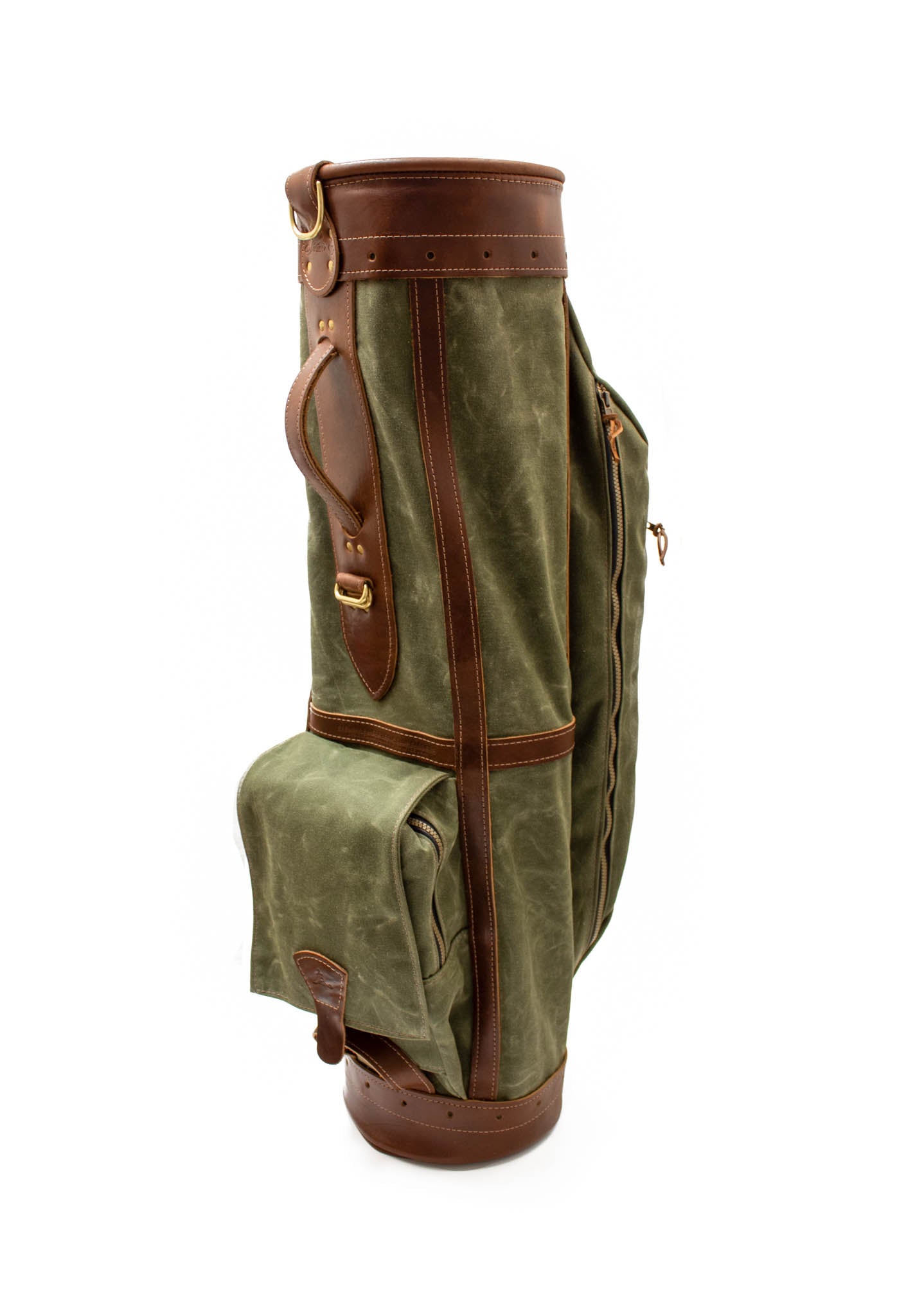 Custom Leather & Waxed Canvas Classic Staff Golf Bag