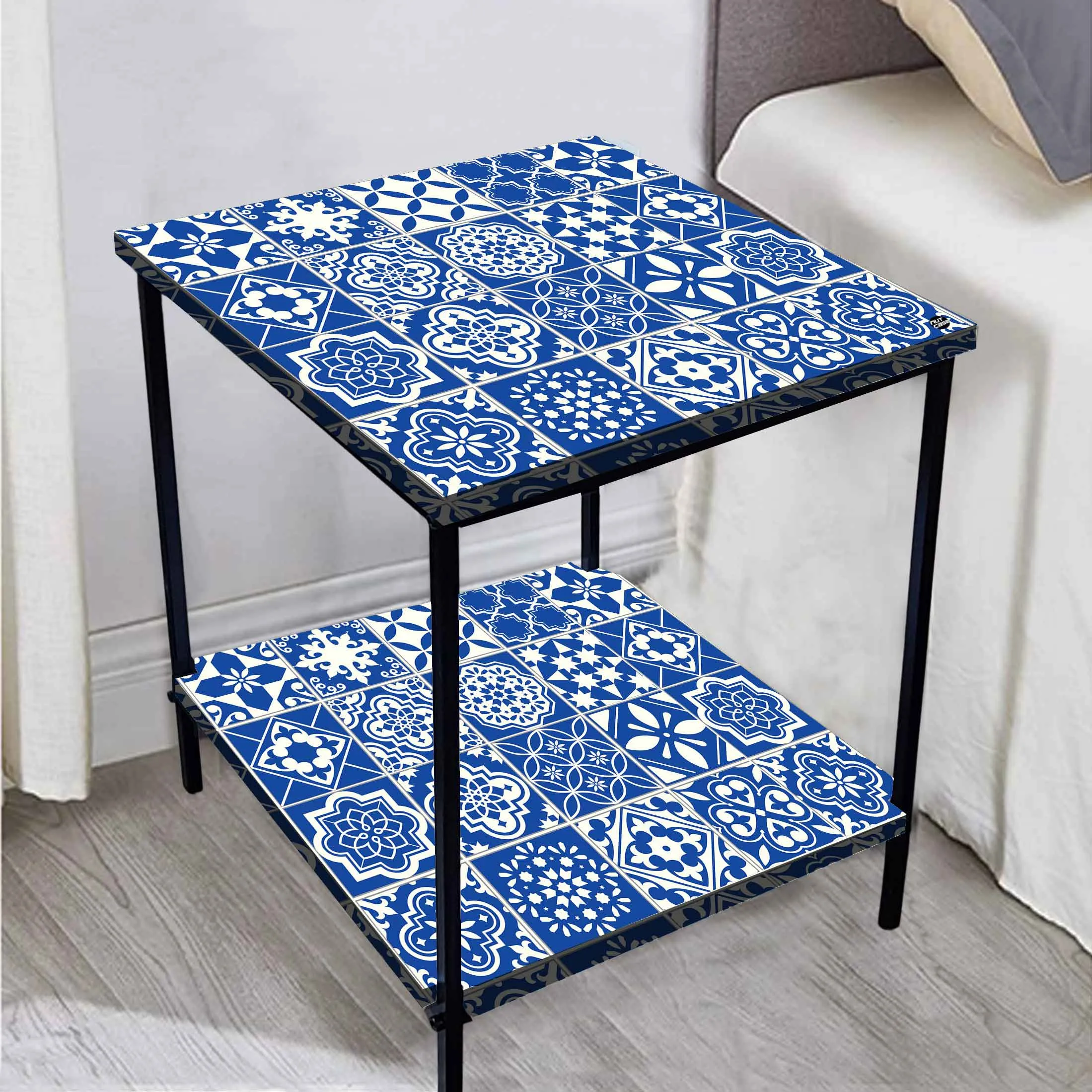 Designer Bedside Table for End Tables for Bedroom - Traditional Spanish Tiles