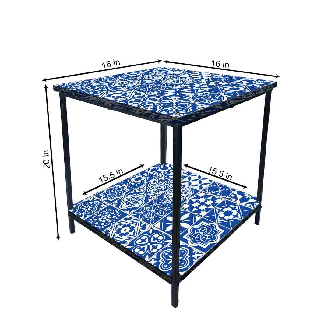 Designer Bedside Table for End Tables for Bedroom - Traditional Spanish Tiles