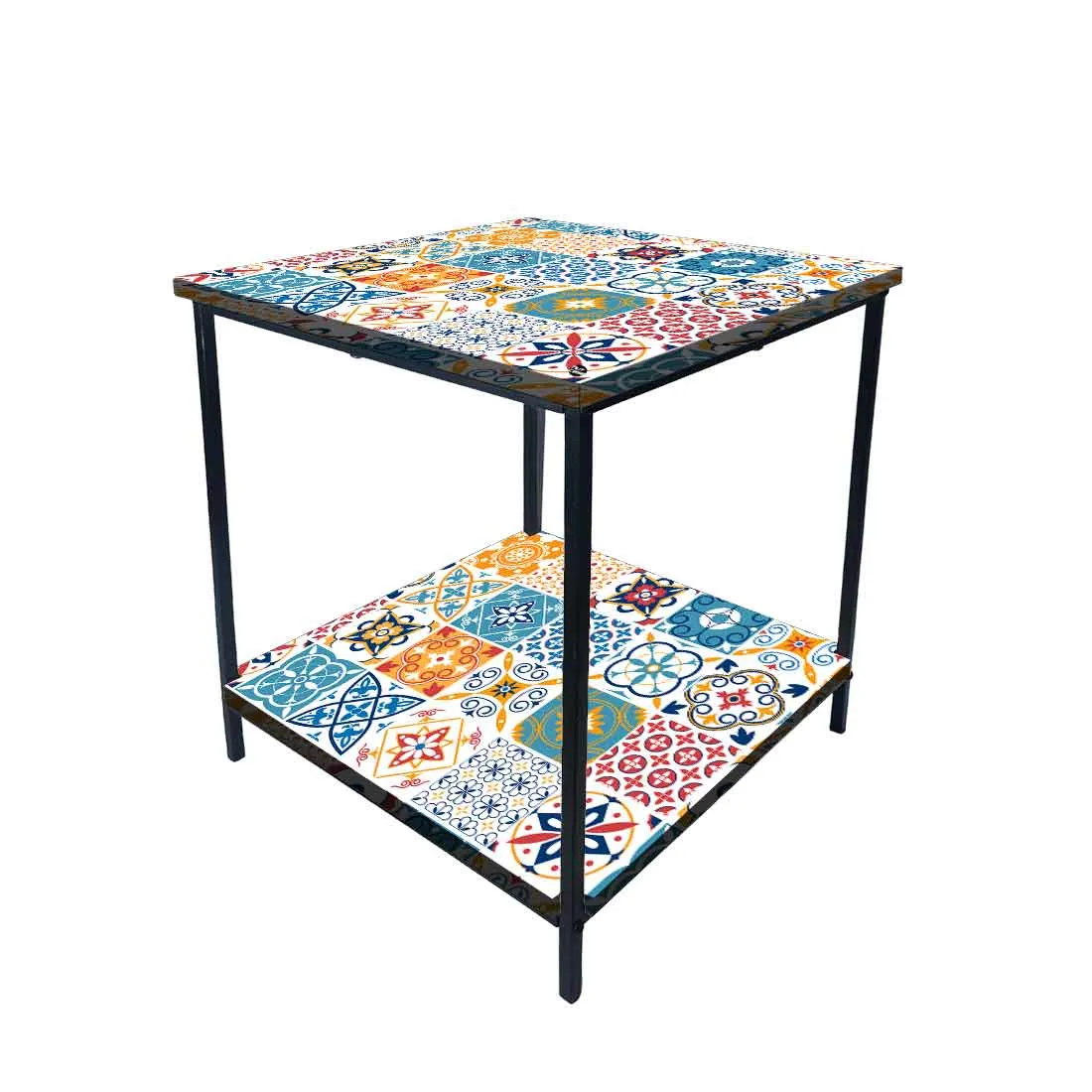 Designer Bedside Table for End Tables for Bedroom - Traditional Spanish Tiles