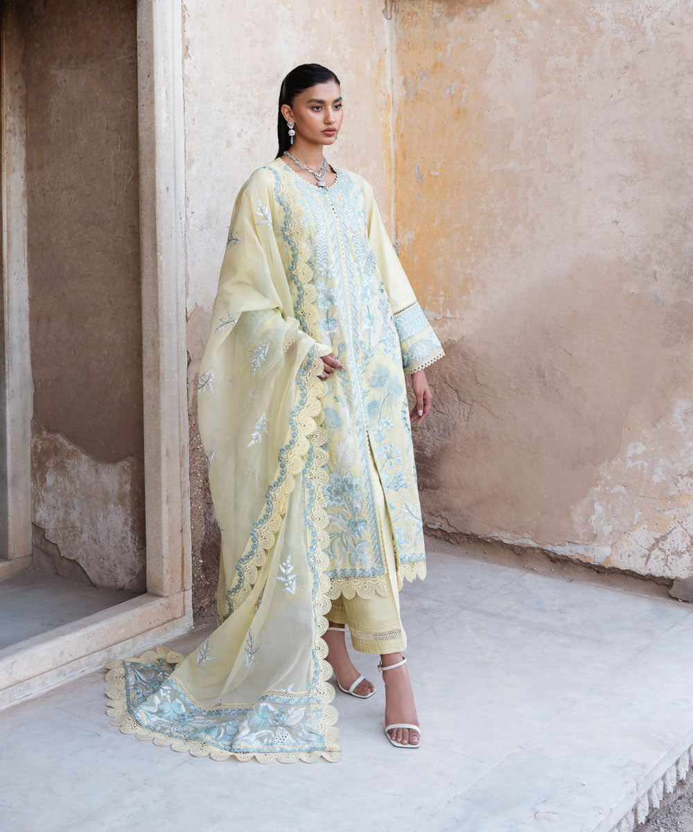 Embroidered Organza Dupatta