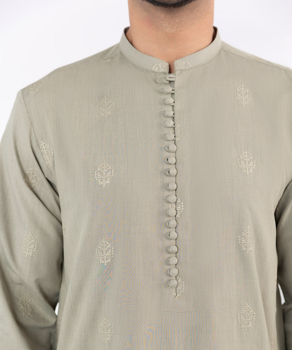 Embroidered Wash & Wear Kurta