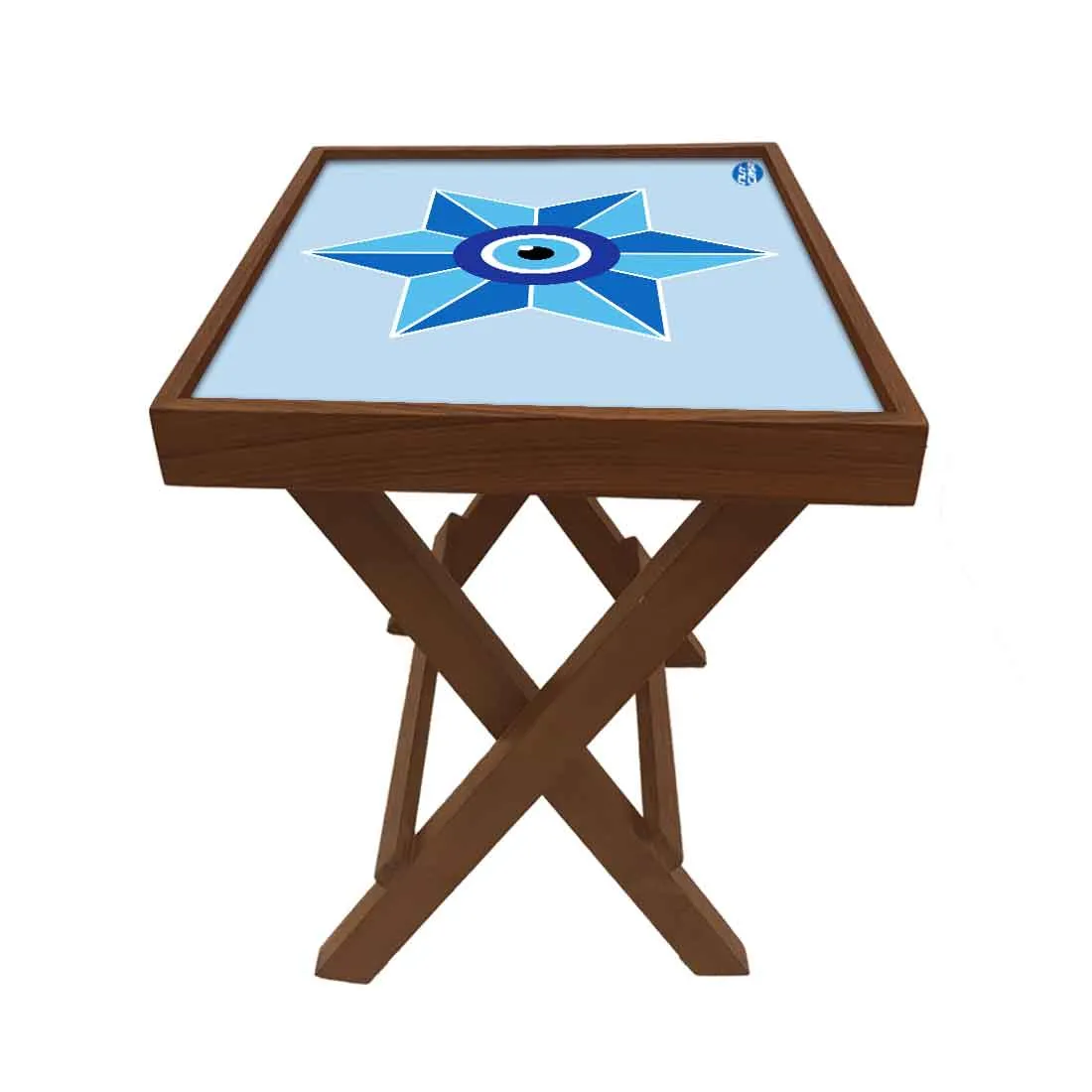 Foldable Wooden End Tables for Bedroom Living Room Decor - Evil Eye Protector