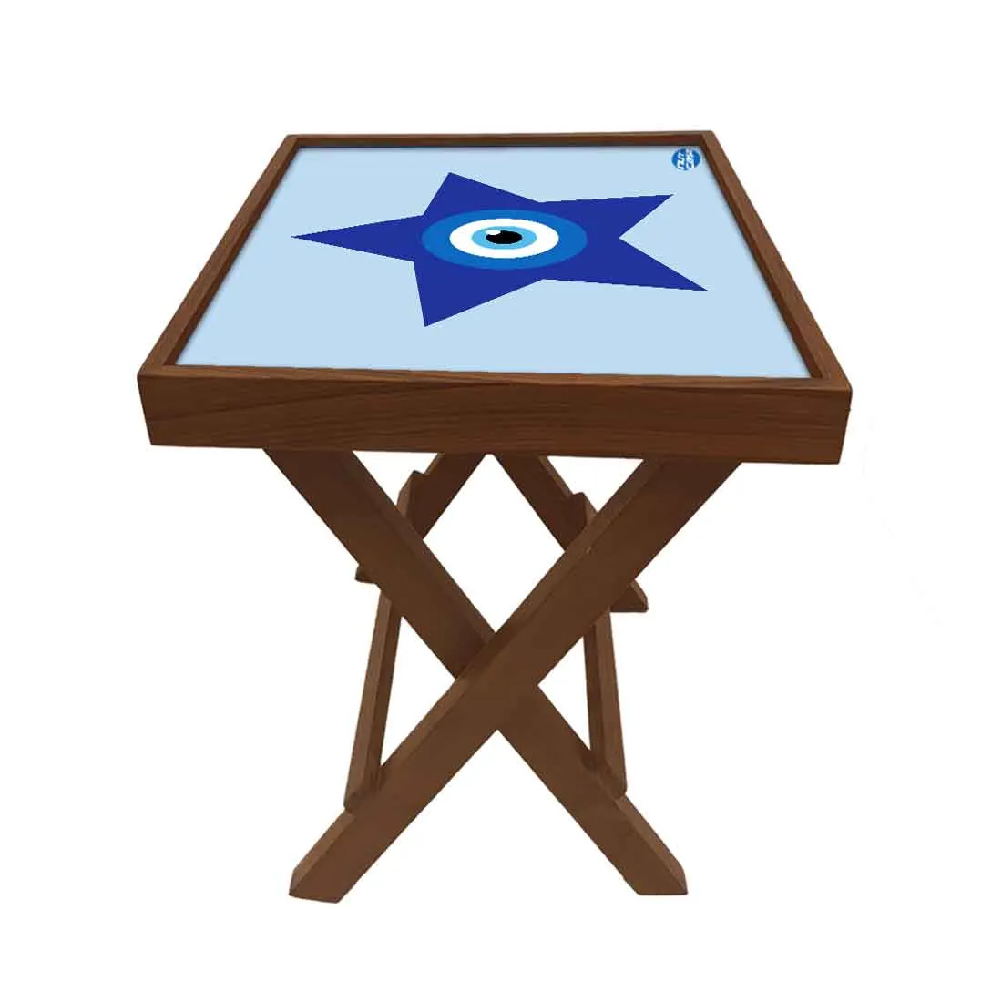 Foldable Wooden End Tables for Bedroom Living Room Decor - Evil Eye Protector