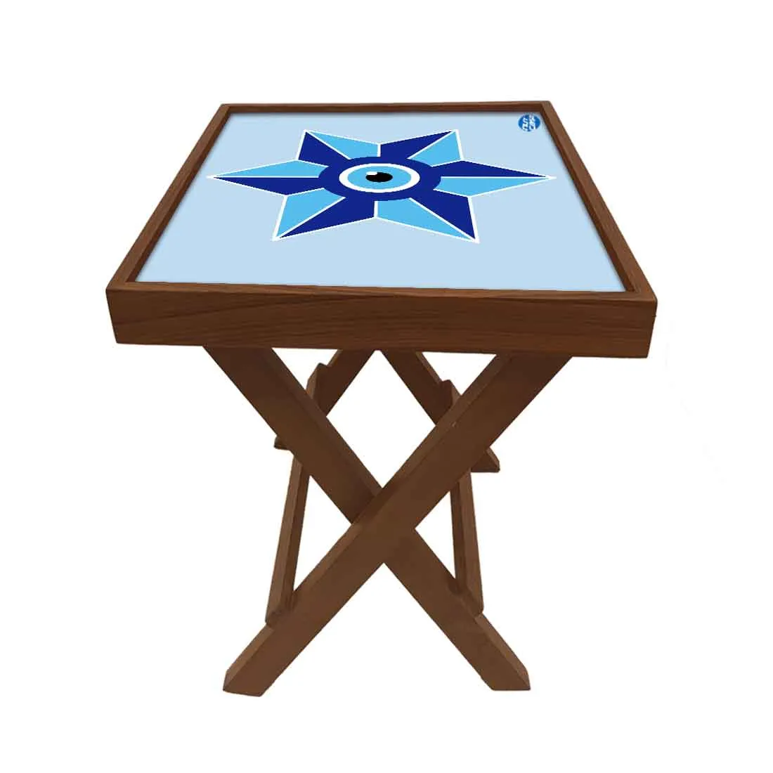 Foldable Wooden End Tables for Bedroom Living Room Decor - Evil Eye Protector