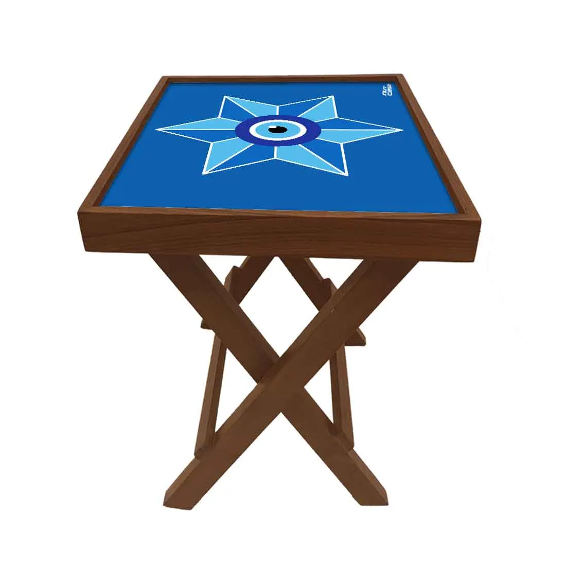 Foldable Wooden End Tables for Bedroom Living Room Decor - Evil Eye Protector