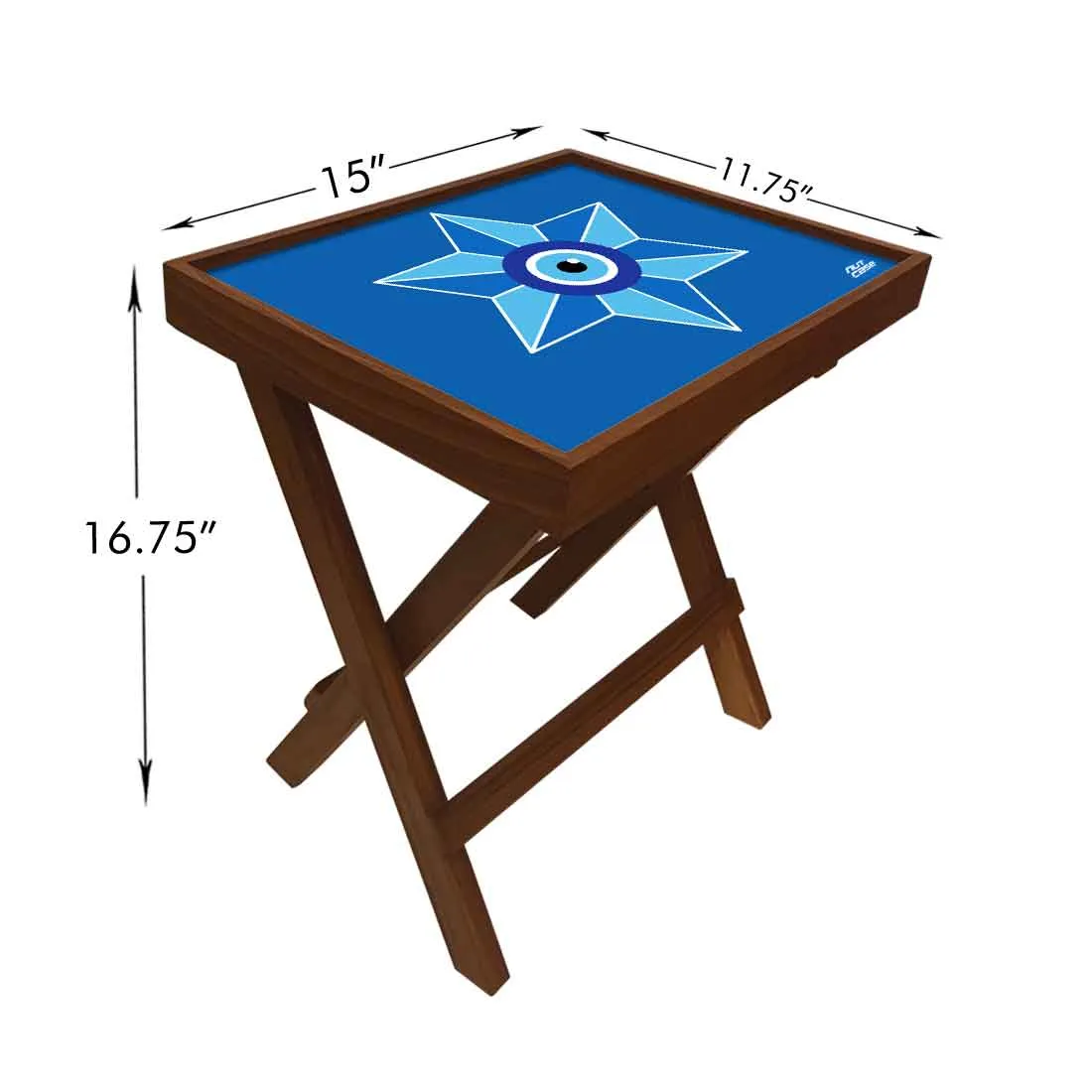 Foldable Wooden End Tables for Bedroom Living Room Decor - Evil Eye Protector