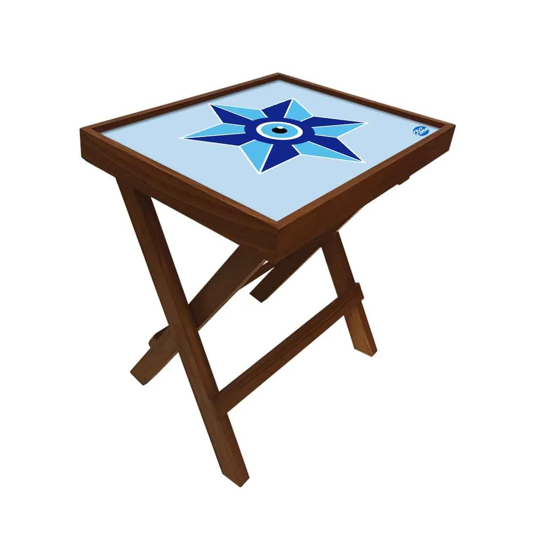 Foldable Wooden End Tables for Bedroom Living Room Decor - Evil Eye Protector