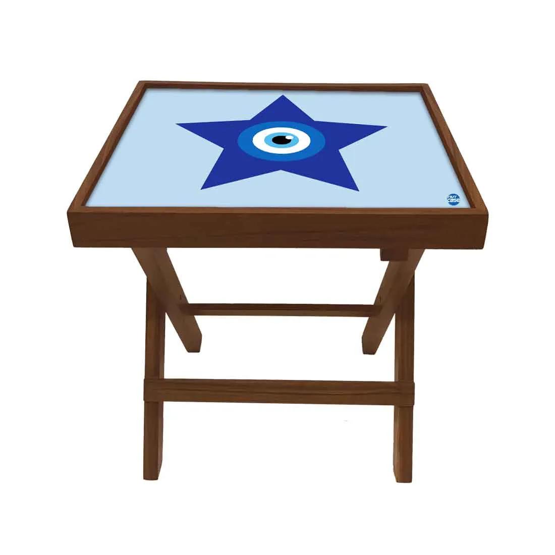 Foldable Wooden End Tables for Bedroom Living Room Decor - Evil Eye Protector