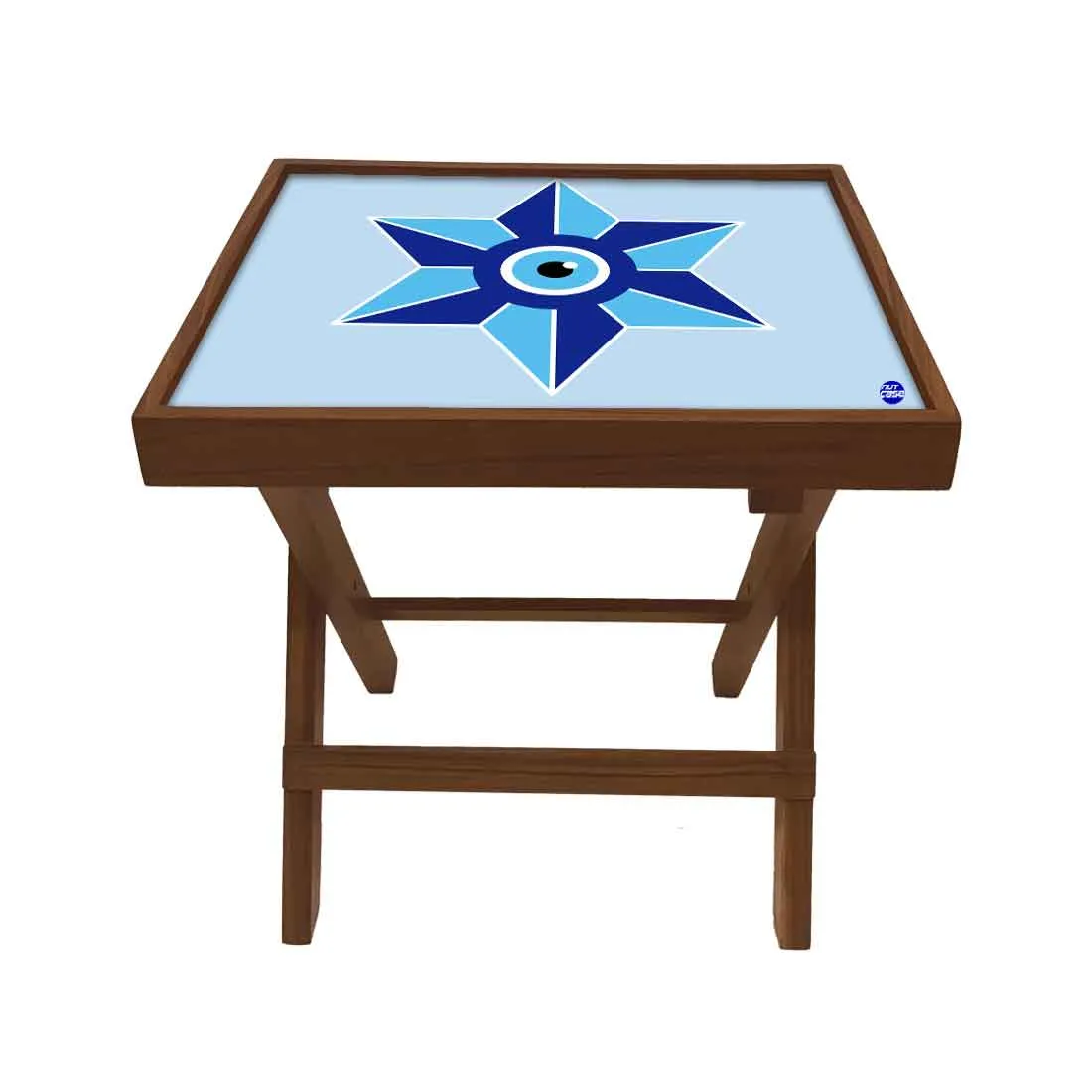 Foldable Wooden End Tables for Bedroom Living Room Decor - Evil Eye Protector