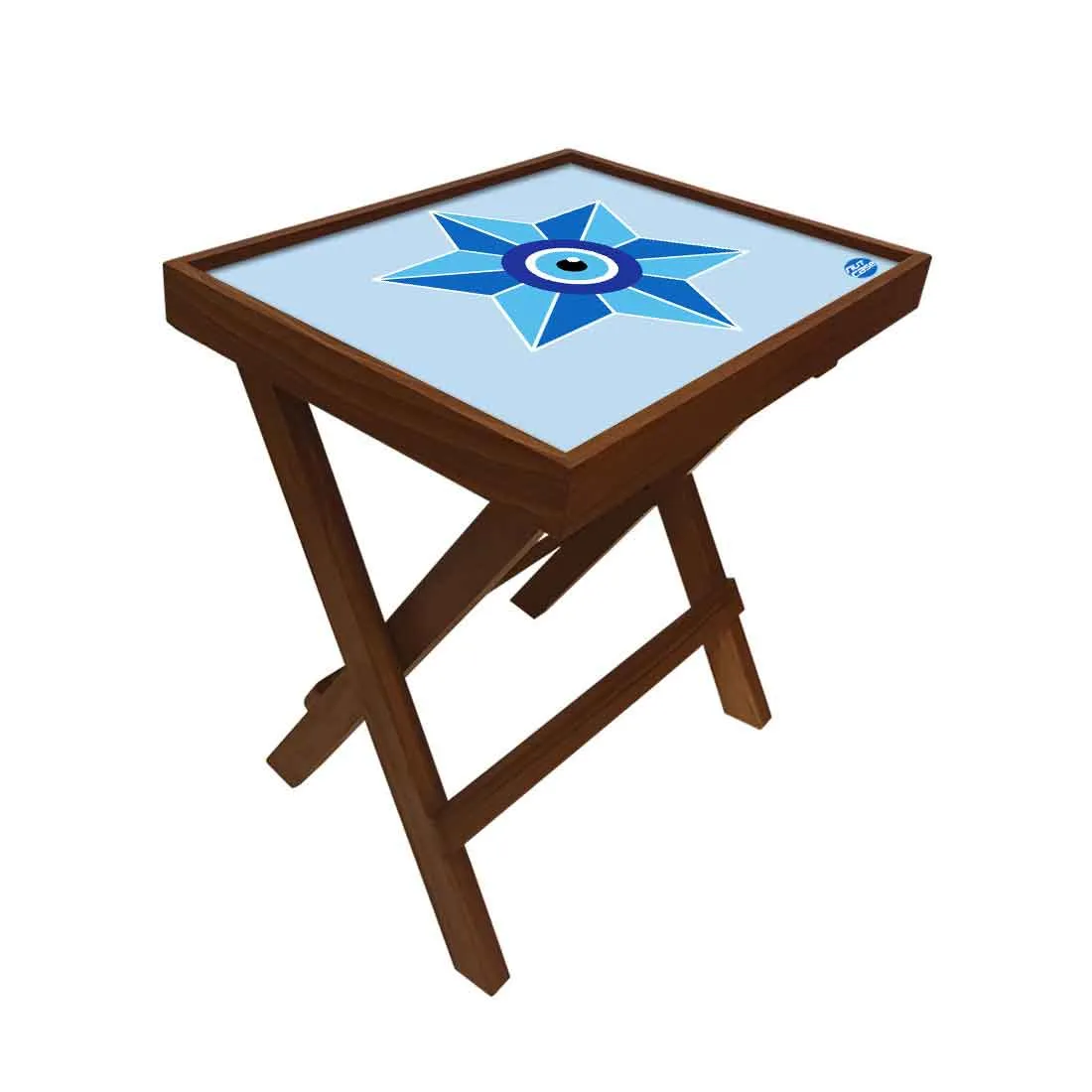 Foldable Wooden End Tables for Bedroom Living Room Decor - Evil Eye Protector