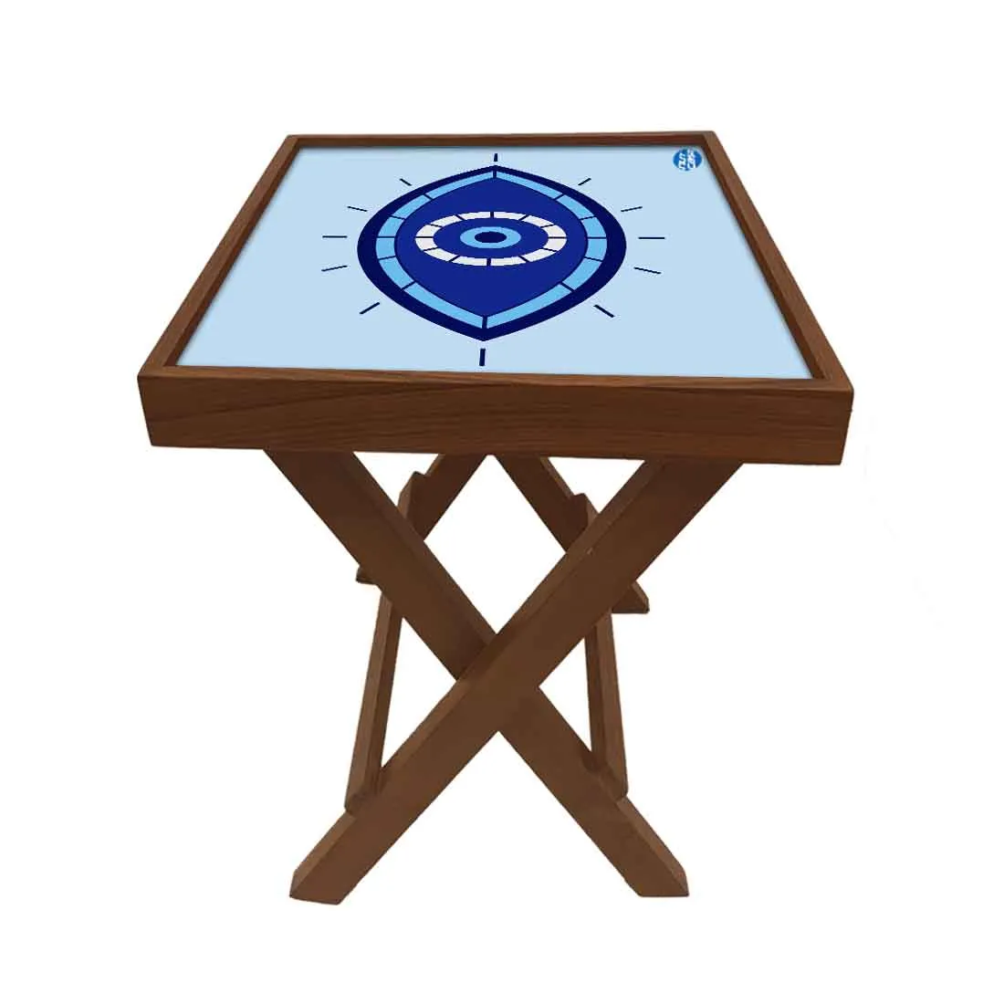 Folding Side Table for End Tables Bedroom Living Room - Evil Eye Protector