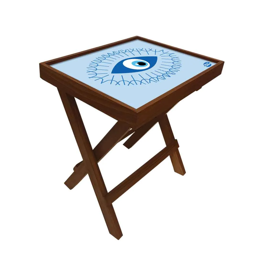 Folding Side Table for End Tables Bedroom Living Room - Evil Eye Protector