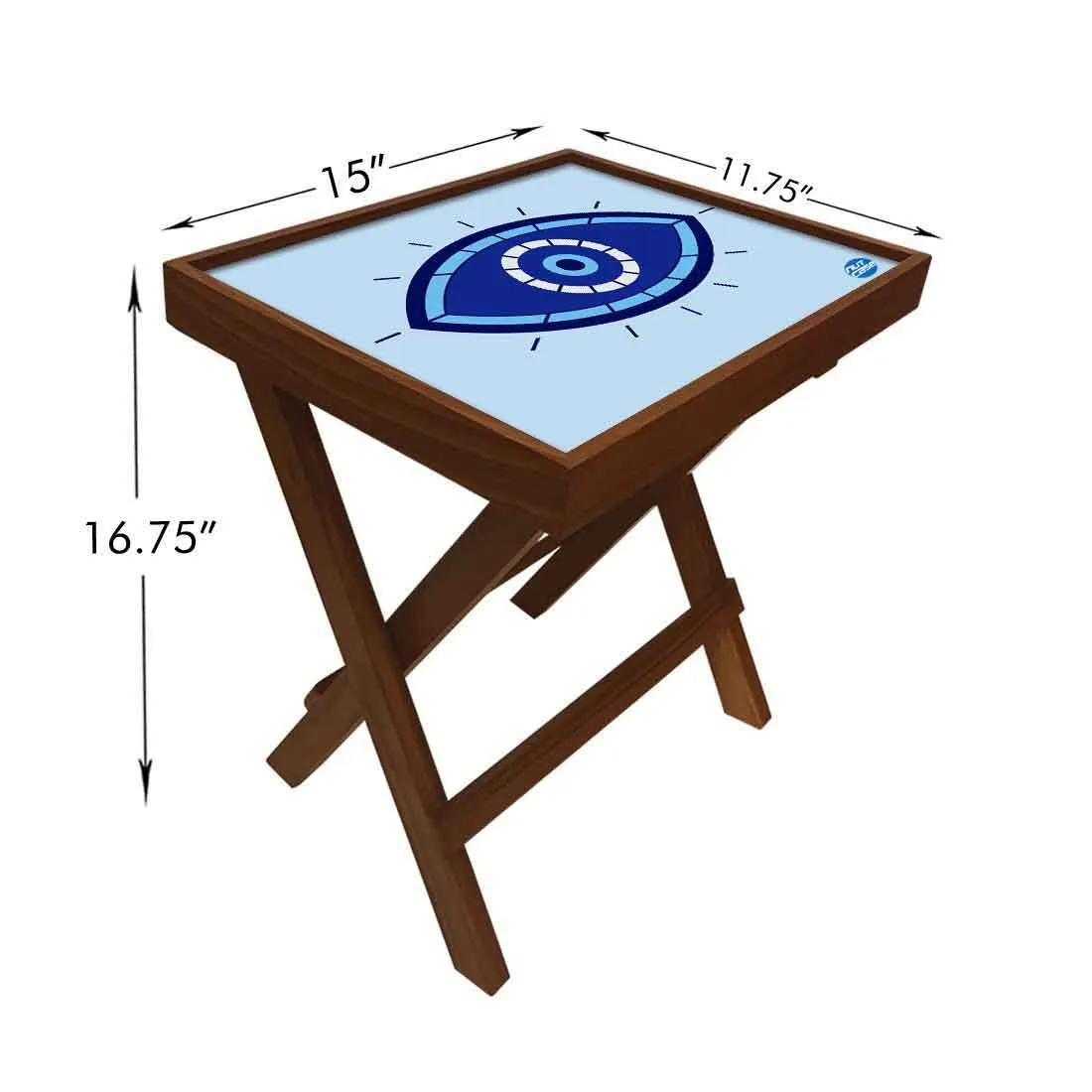 Folding Side Table for End Tables Bedroom Living Room - Evil Eye Protector