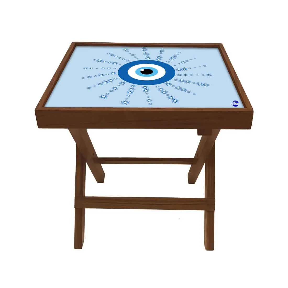 Folding Side Table for End Tables Bedroom Living Room - Evil Eye Protector