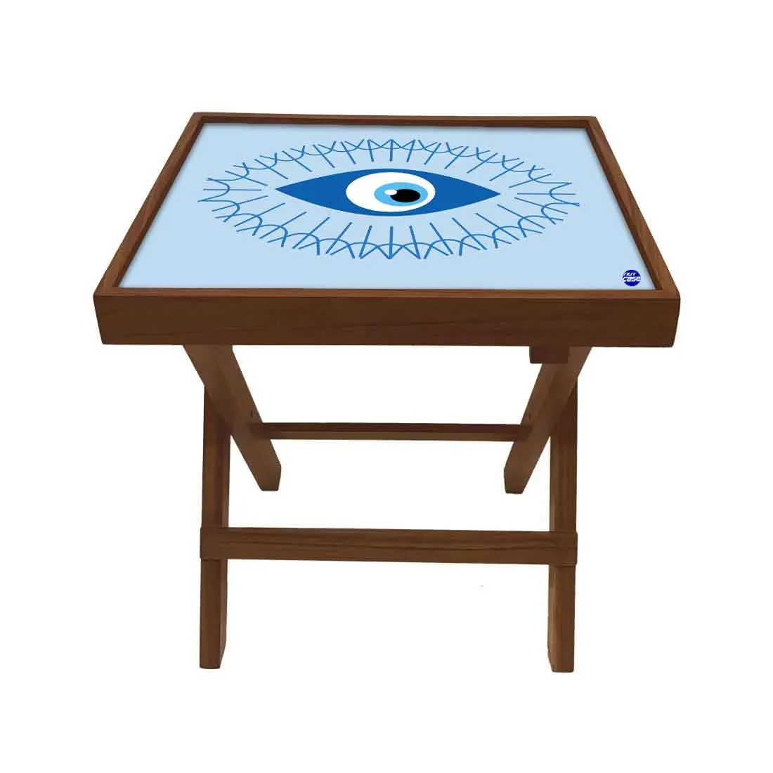 Folding Side Table for End Tables Bedroom Living Room - Evil Eye Protector