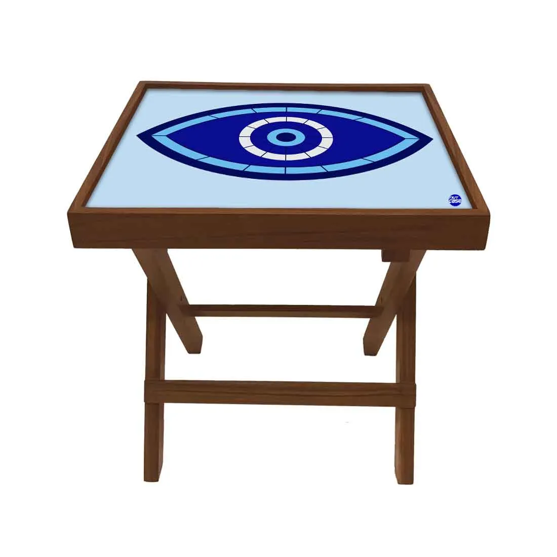 Folding Side Table for End Tables Bedroom Living Room - Evil Eye Protector