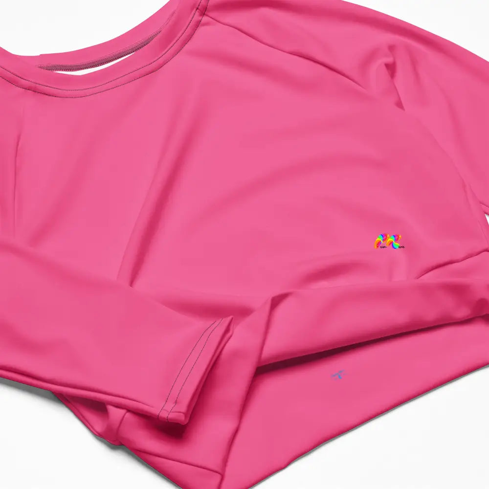 Fuschia Recycled Festival Gym Crop Top