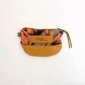 Gia leather and protea purse