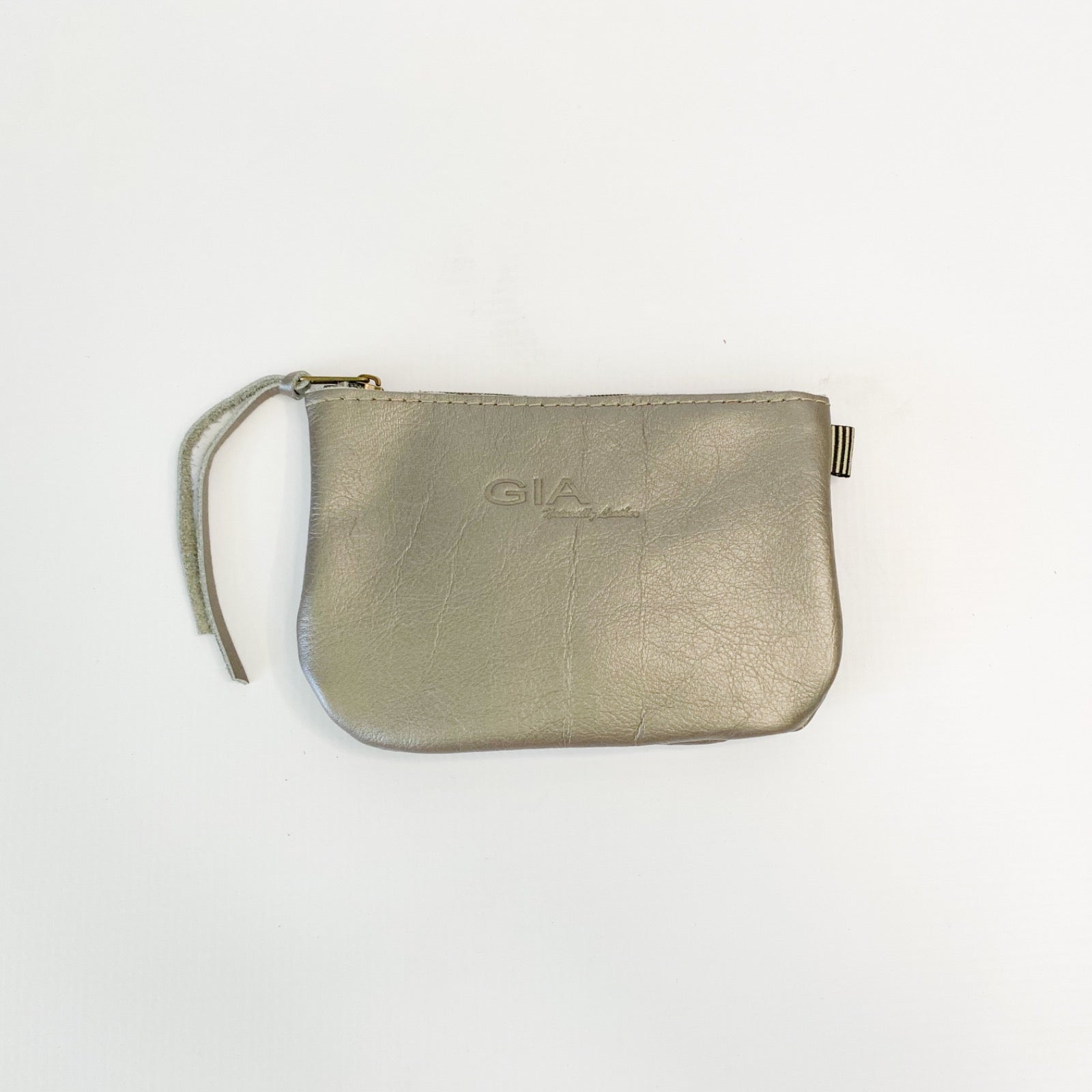 Gia leather pewter purse