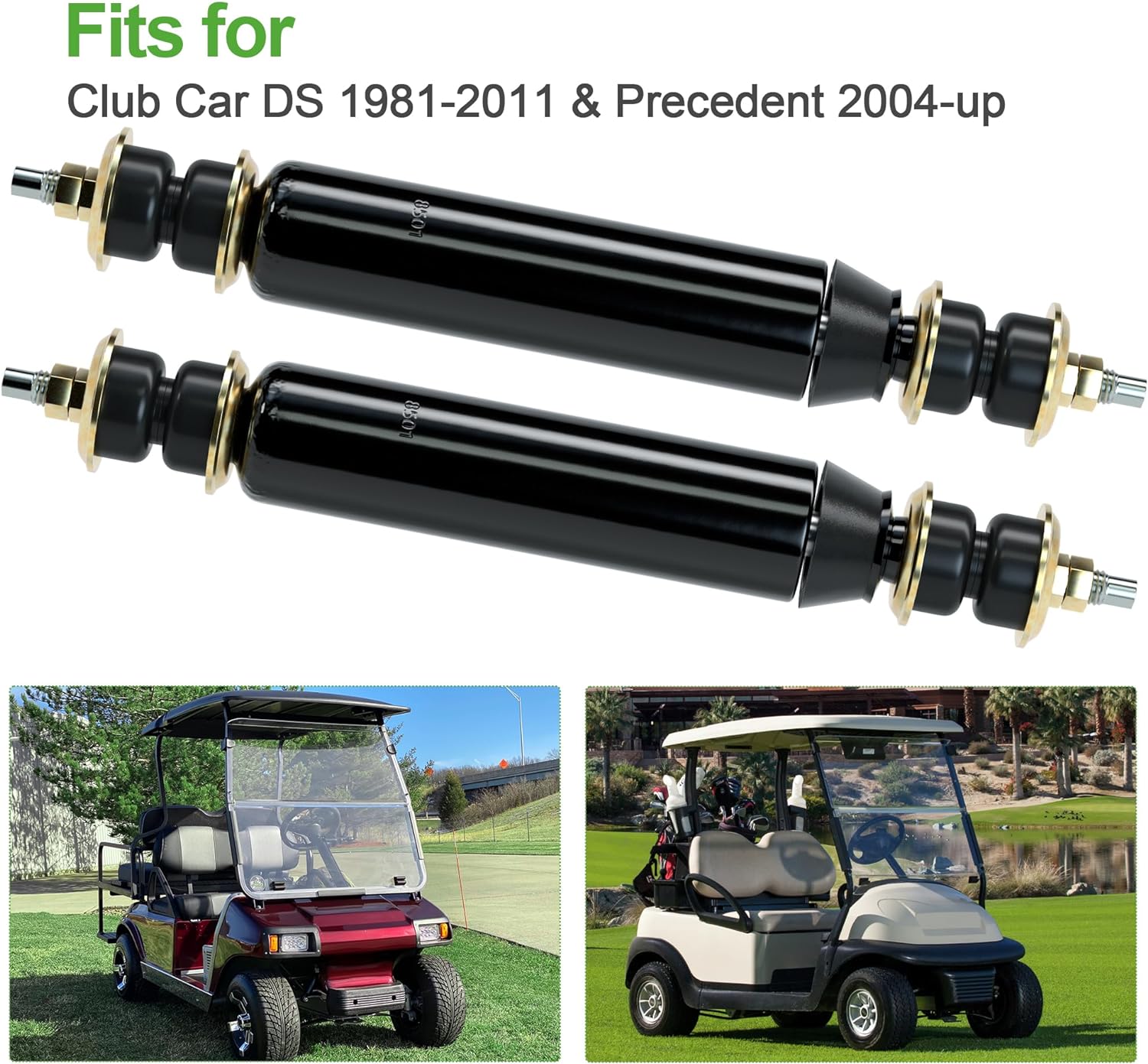 Golf Cart Parts Rear Shocks Kit for Club Car DS Precedent Gas Electric Golf Cart - 10L0L