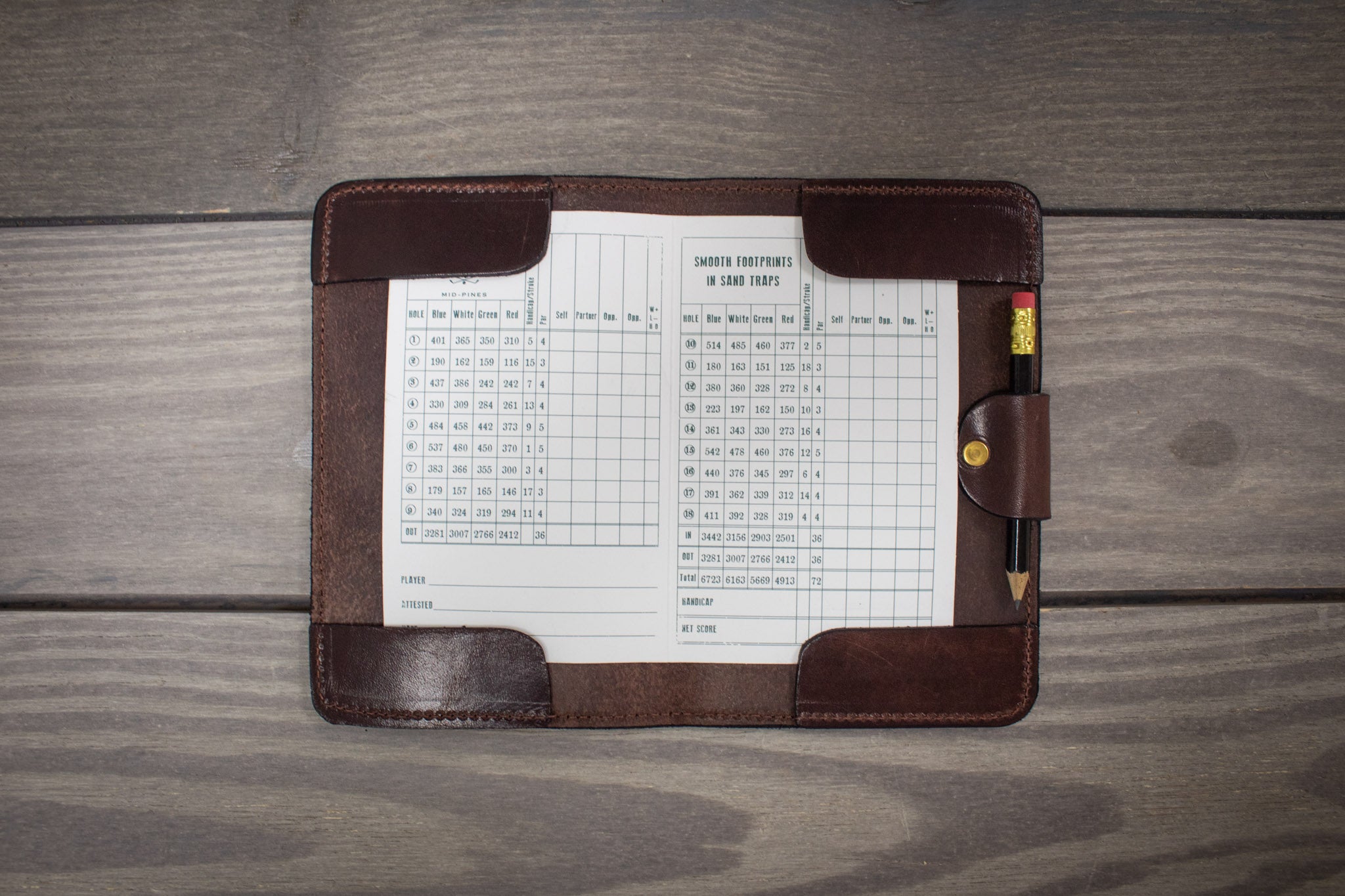 Leather Golf  Scorecard Holder