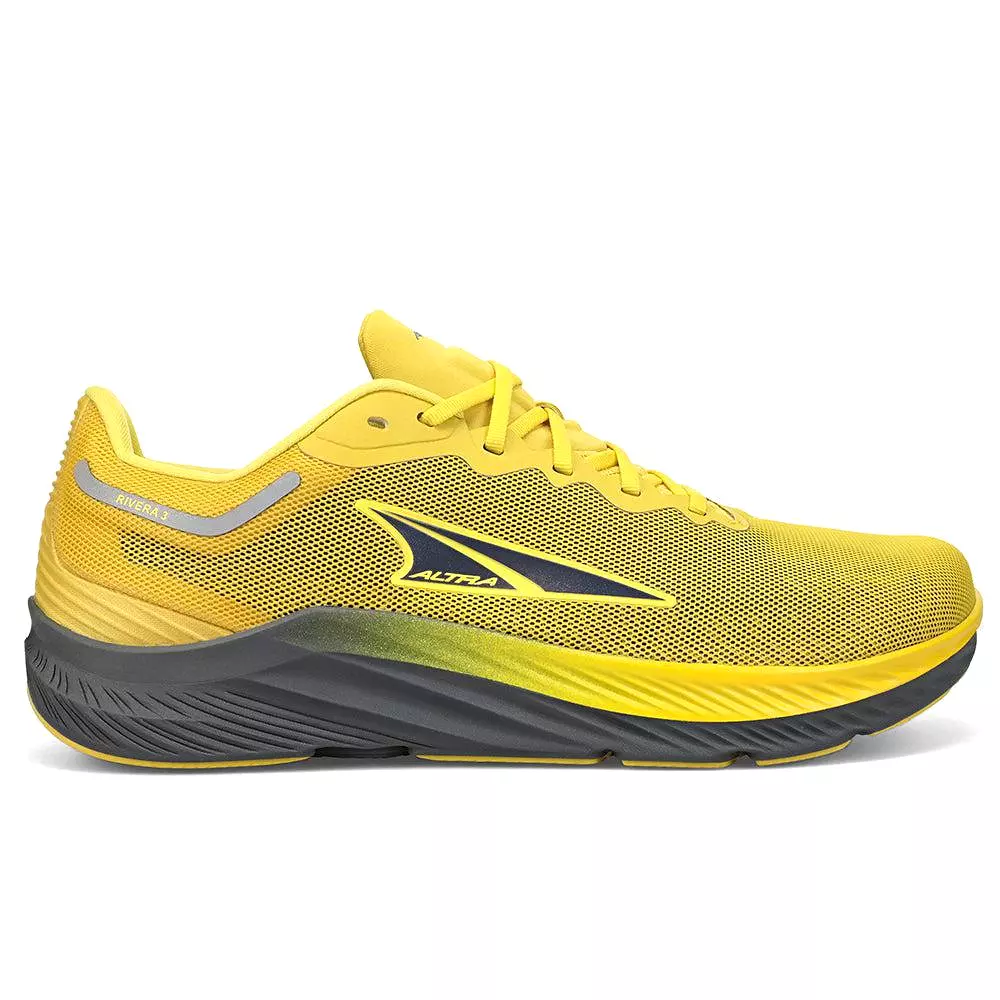 Men's Altra Rivera 3, Gray/Yellow, 12.5 D Medium